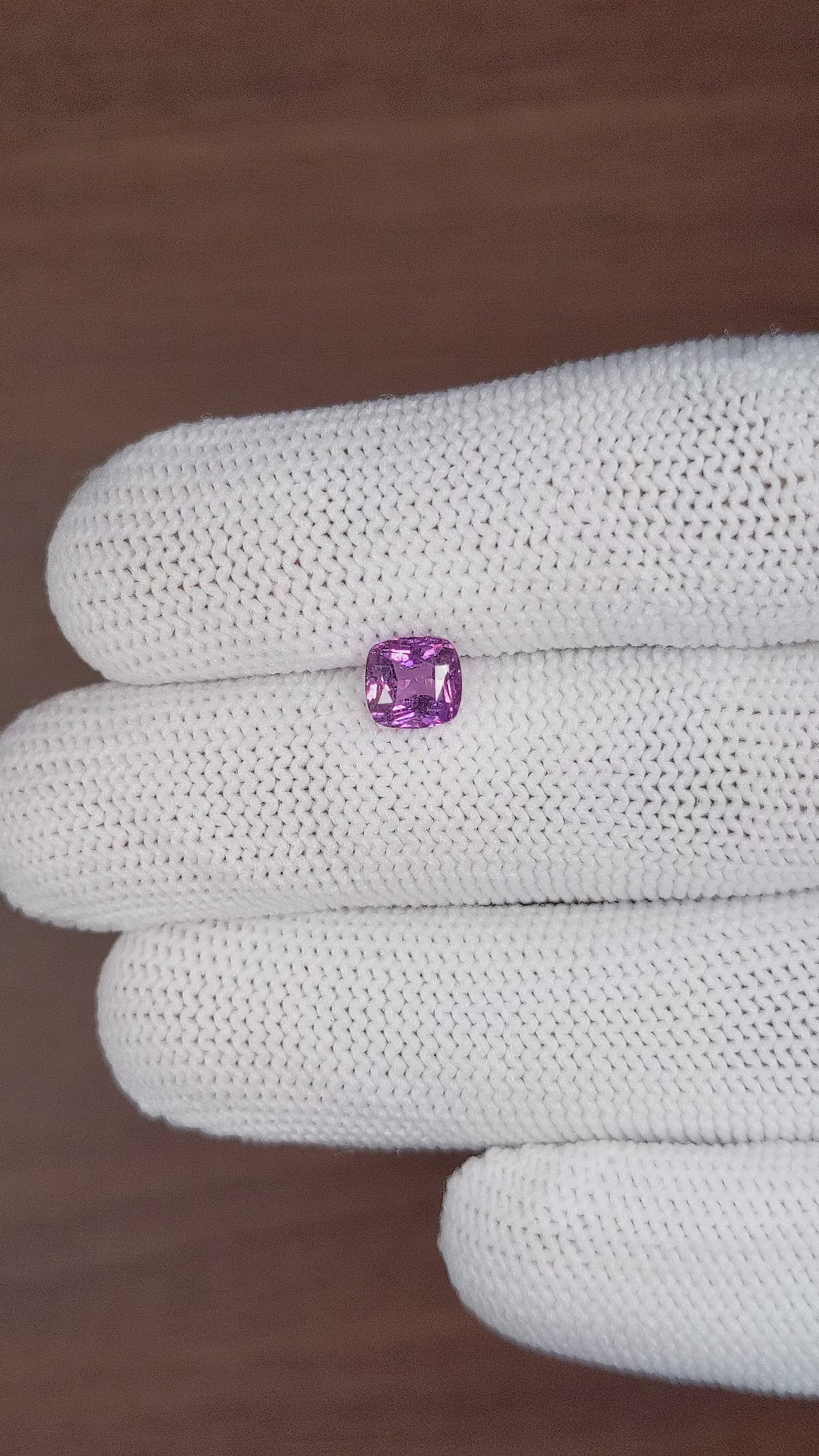 1.33 Ct. Purple Sapphire from Tanzania Size Video