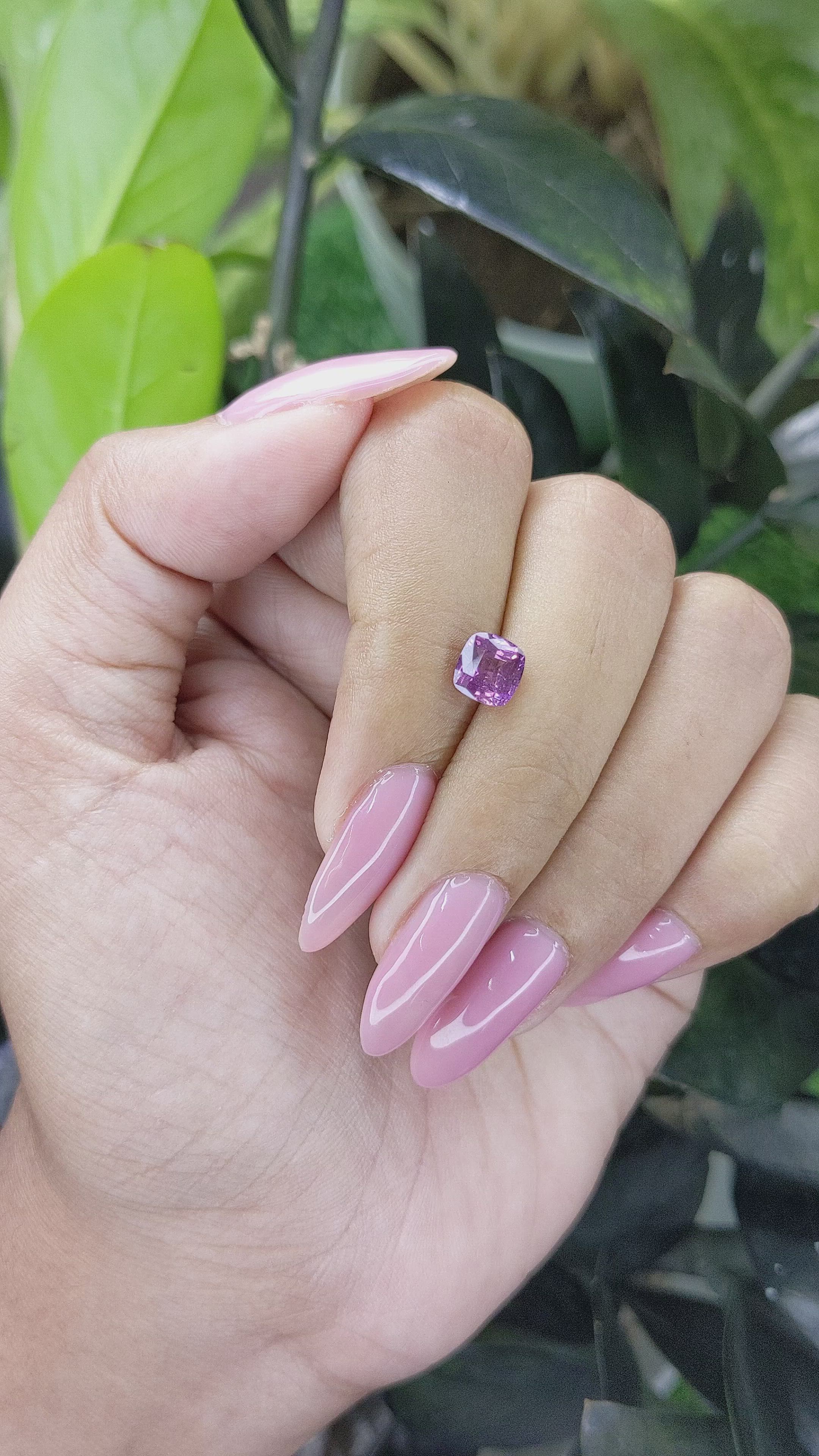 1.33 Ct. Purple Sapphire from Tanzania Size Video