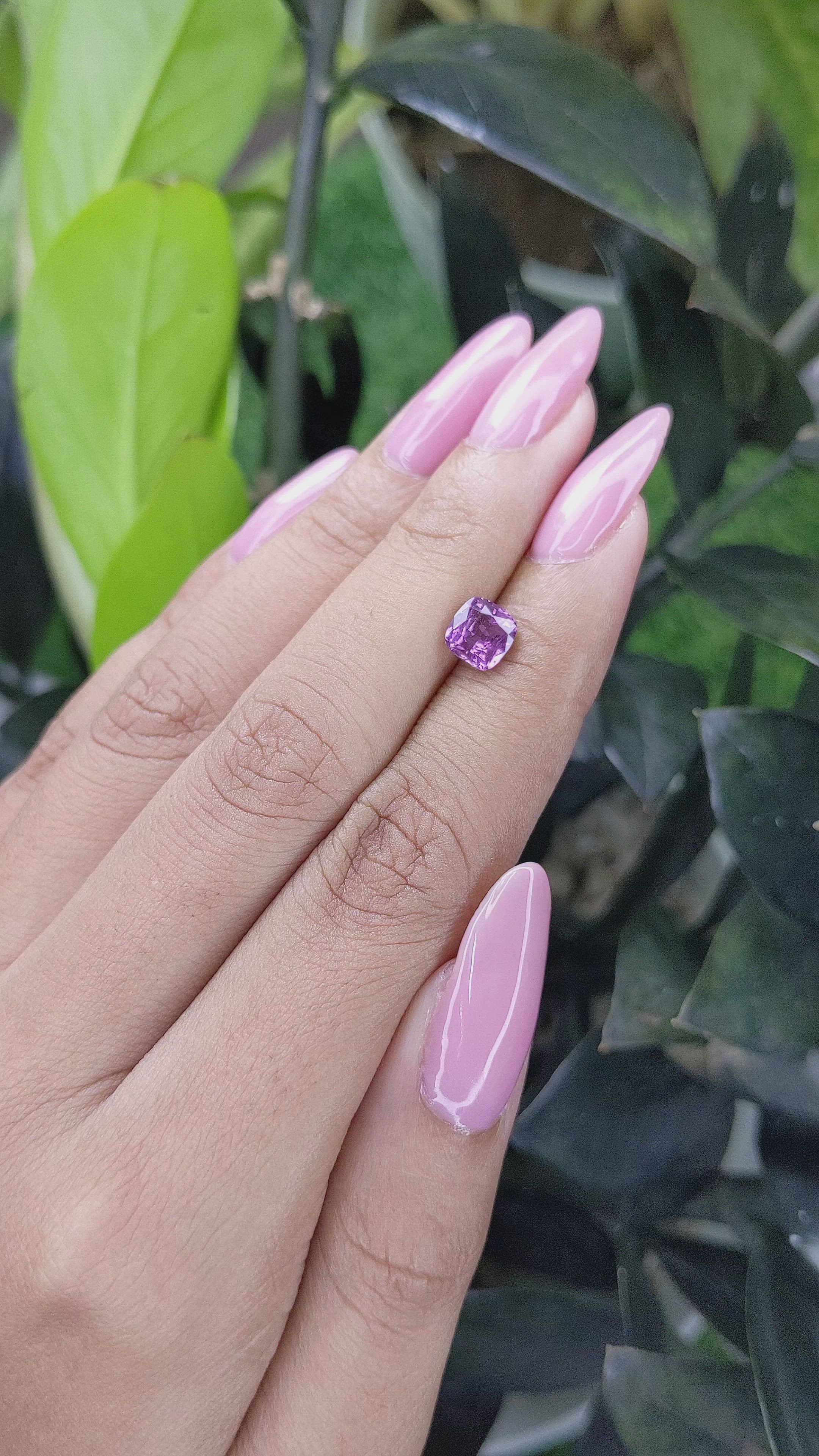 1.33 Ct. Purple Sapphire from Tanzania Size Video