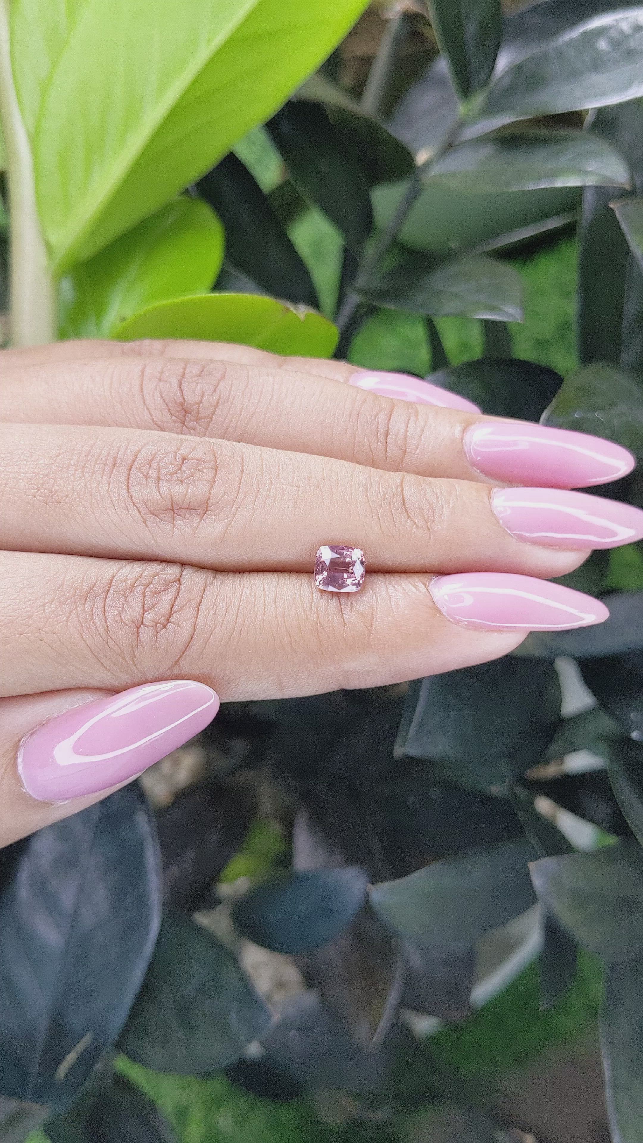 1.06 Ct. Padparadscha Sapphire from Tanzania Size Video