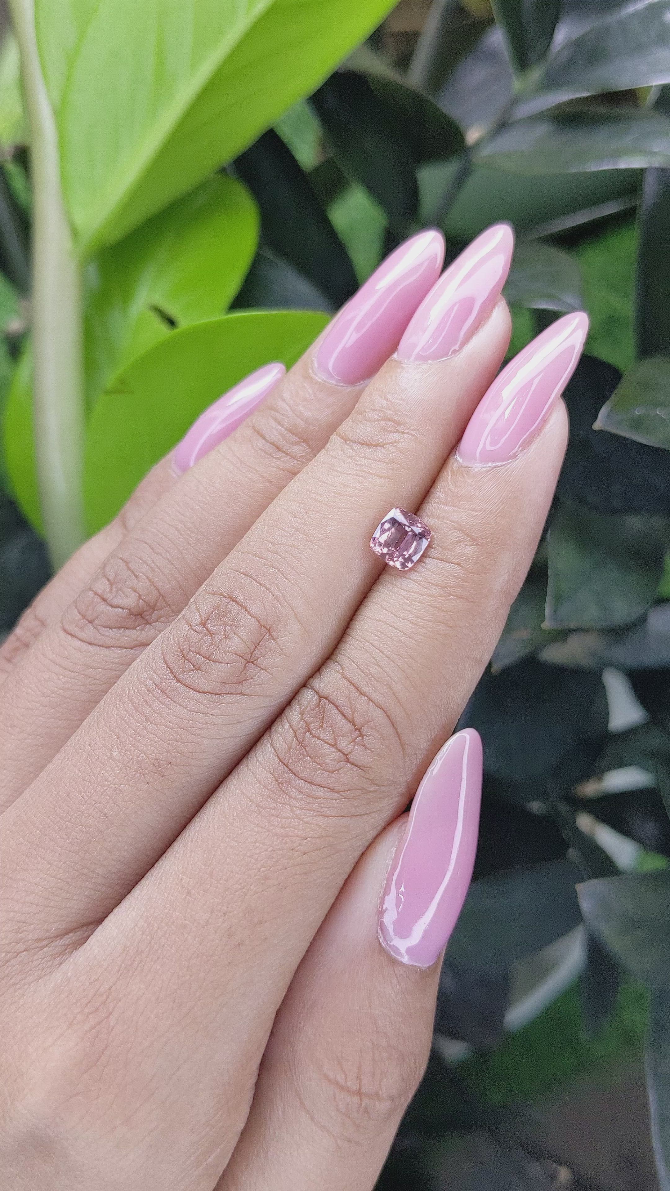 1.06 Ct. Padparadscha Sapphire from Tanzania Size Video