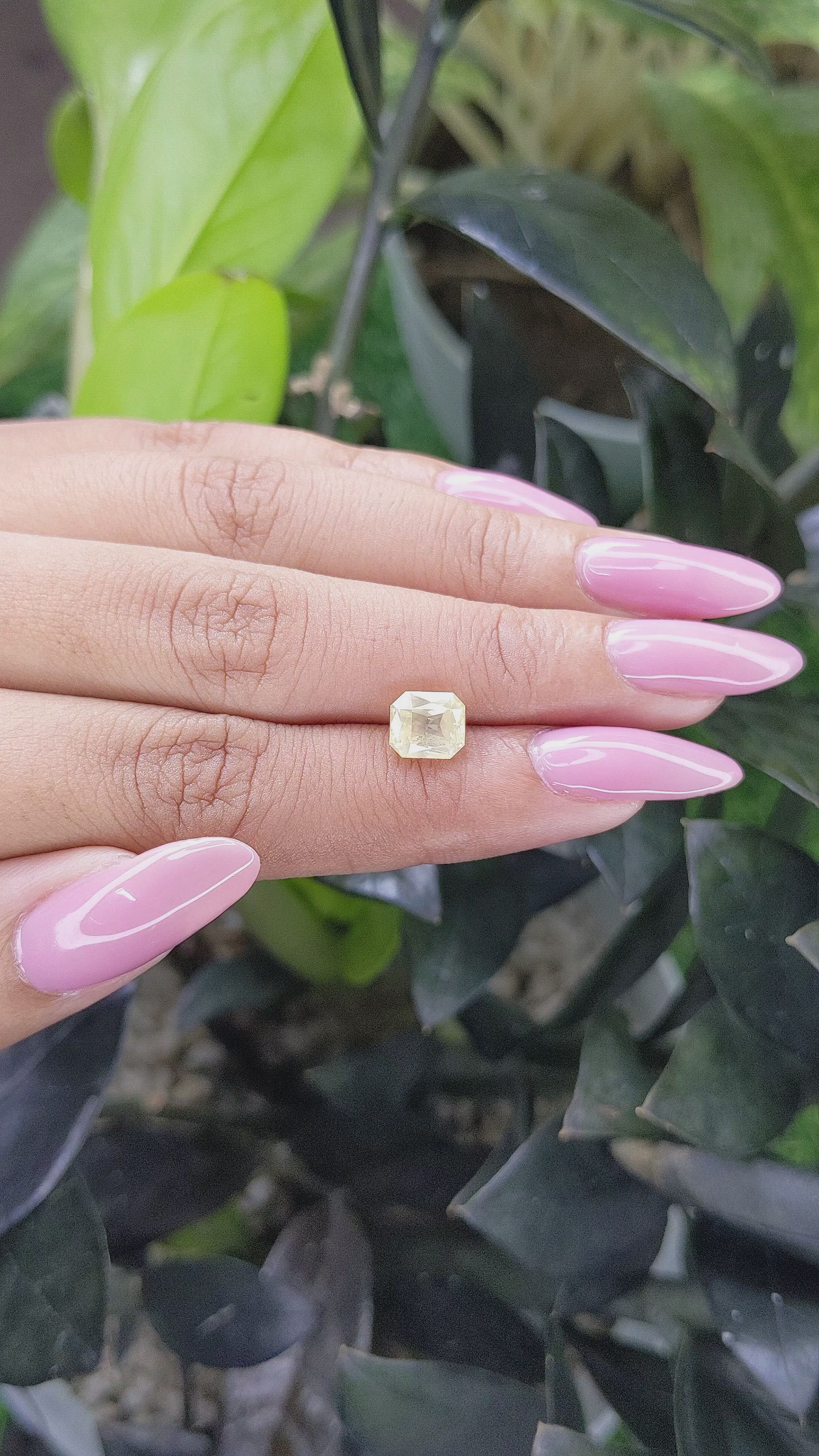 2.24 Ct. Yellow Sapphire from Tanzania Size Video