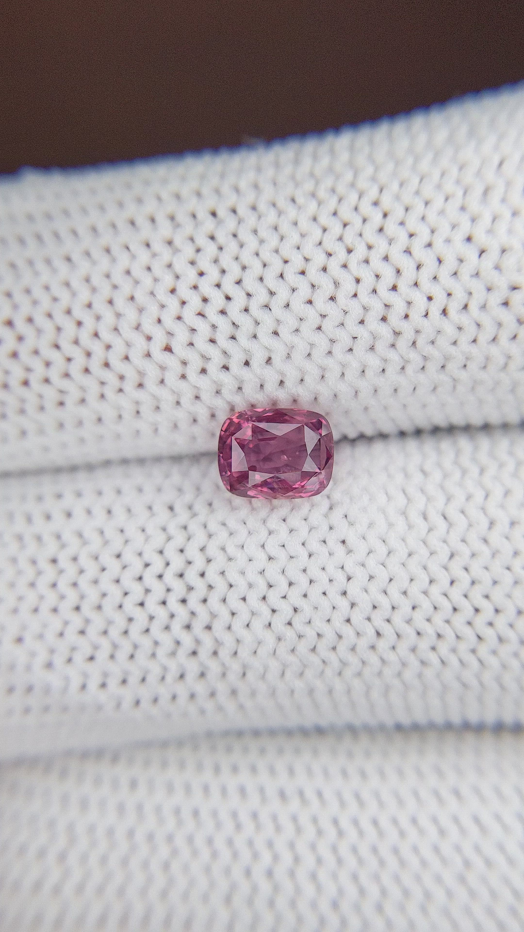 1.47 Ct. Purplish Pink Sapphire from Tanzania Size Video