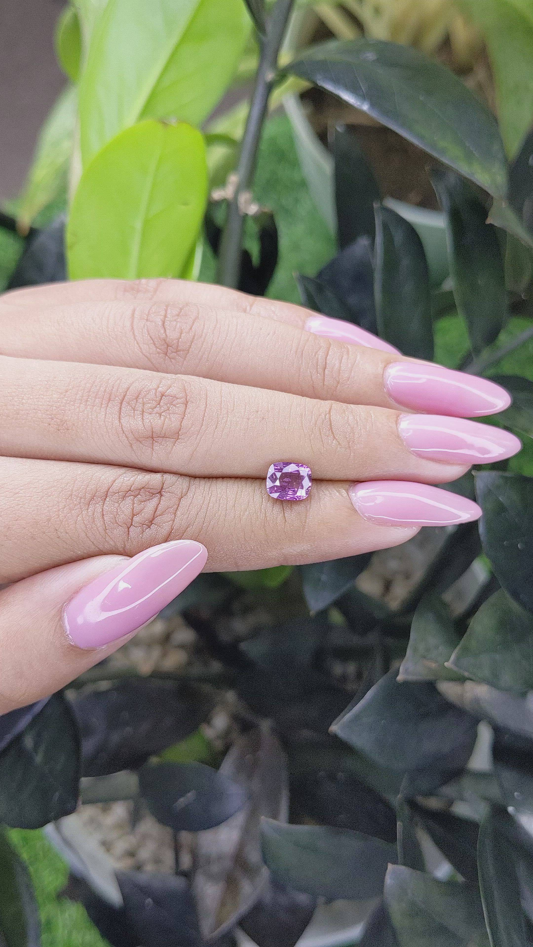 1.42 Ct. Purple Sapphire from Tanzania Size Video