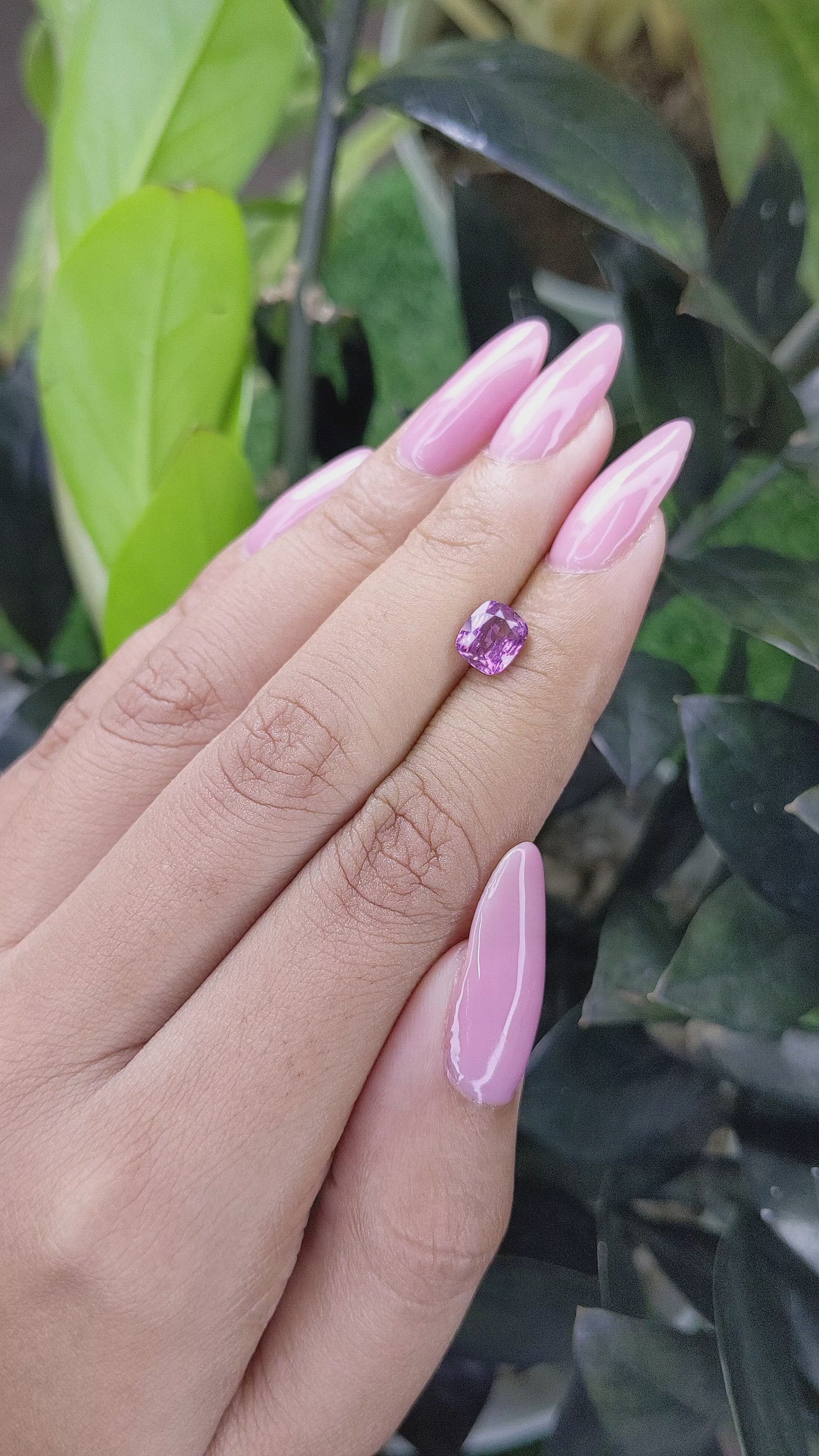 1.42 Ct. Purple Sapphire from Tanzania Size Video