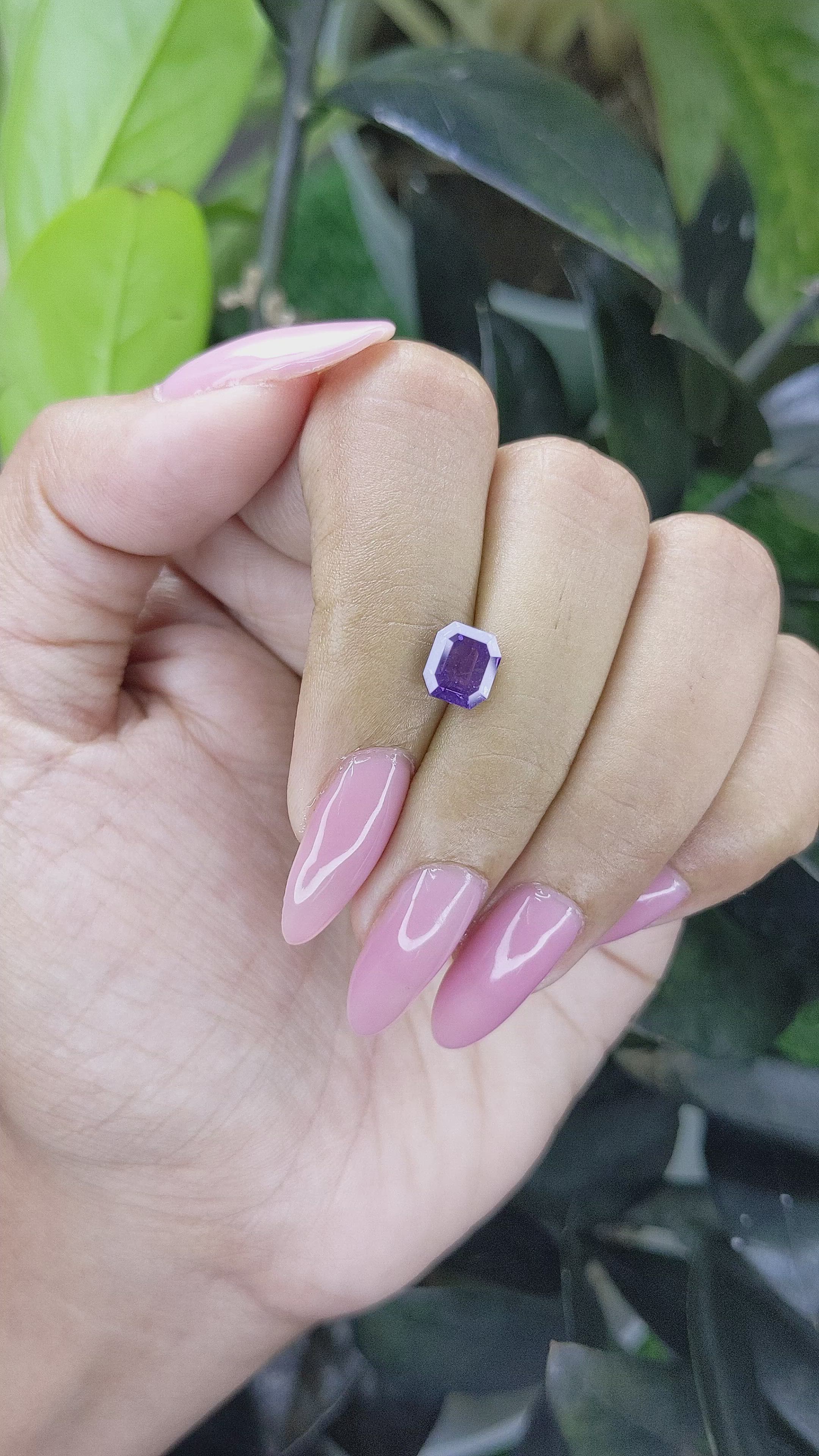 1.65 Ct. Purple Sapphire from Tanzania Size Video