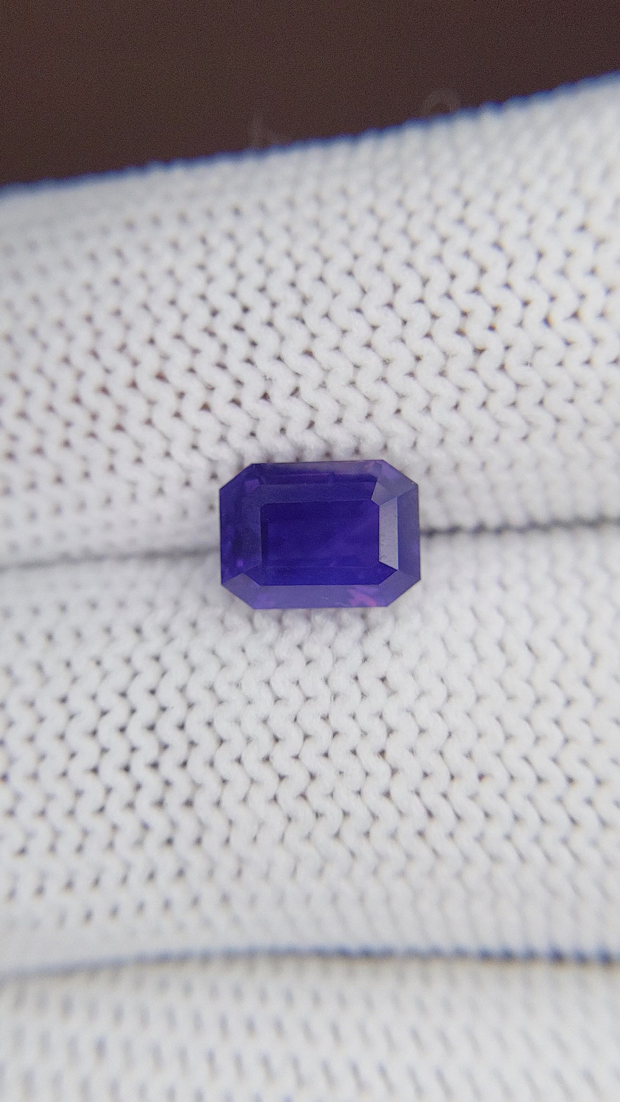 2.33 Ct. Purplish Blue Sapphire from Tanzania Size Video