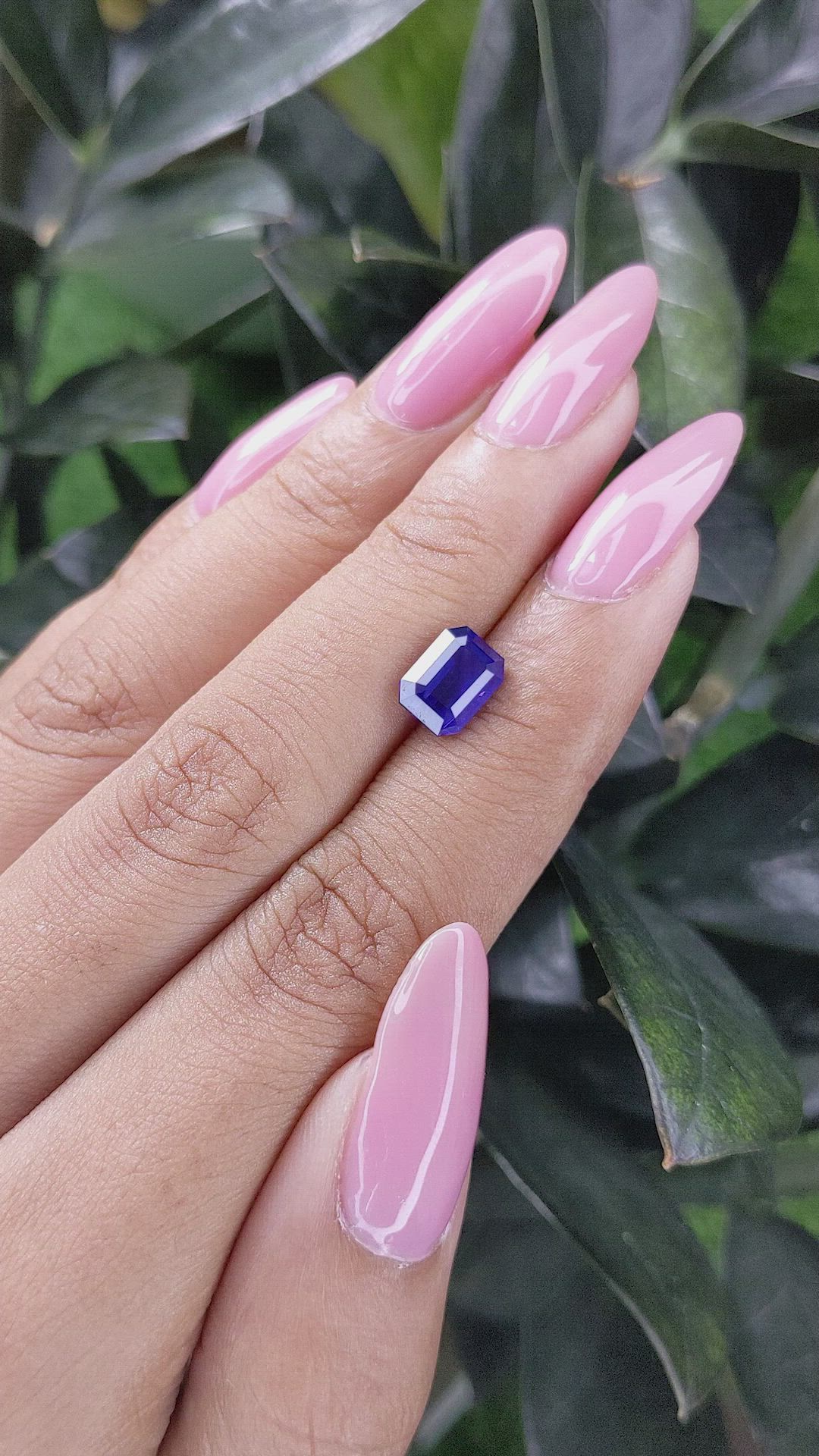 2.33 Ct. Purplish Blue Sapphire from Tanzania Size Video