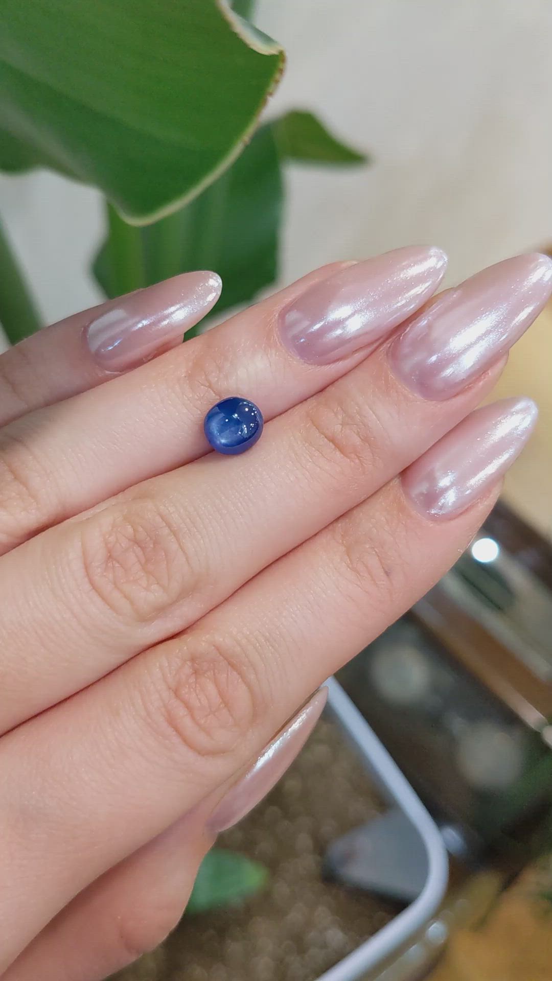 2.96 Ct. Blue Star Sapphire from Burma (Myanmar) Size Video