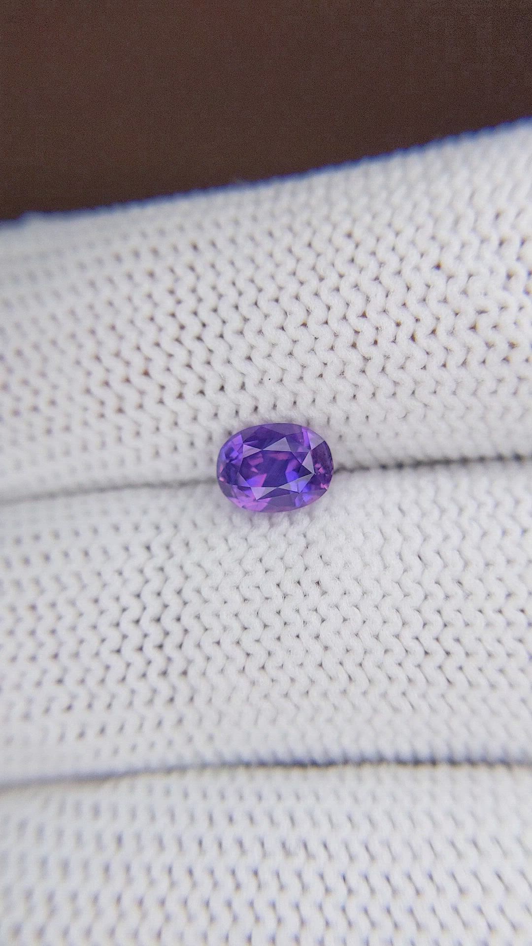 1.21 Ct. Bluish Purple Sapphire from Tanzania Size Video