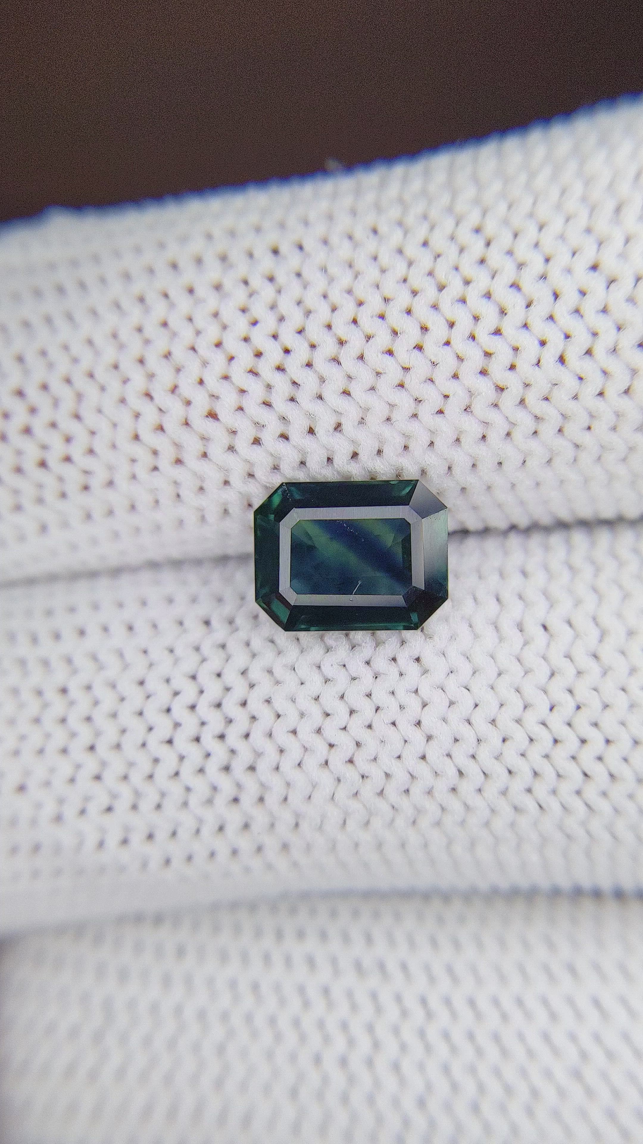 2.58 Ct. Bluish Green Sapphire from Tanzania Size Video