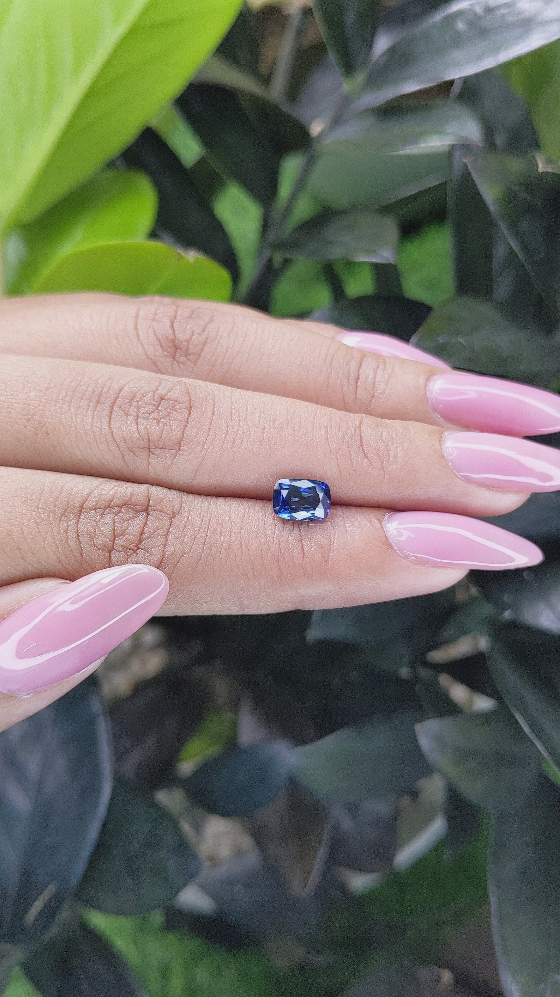 1.48 Ct. Blue Sapphire from Tanzania Size Video