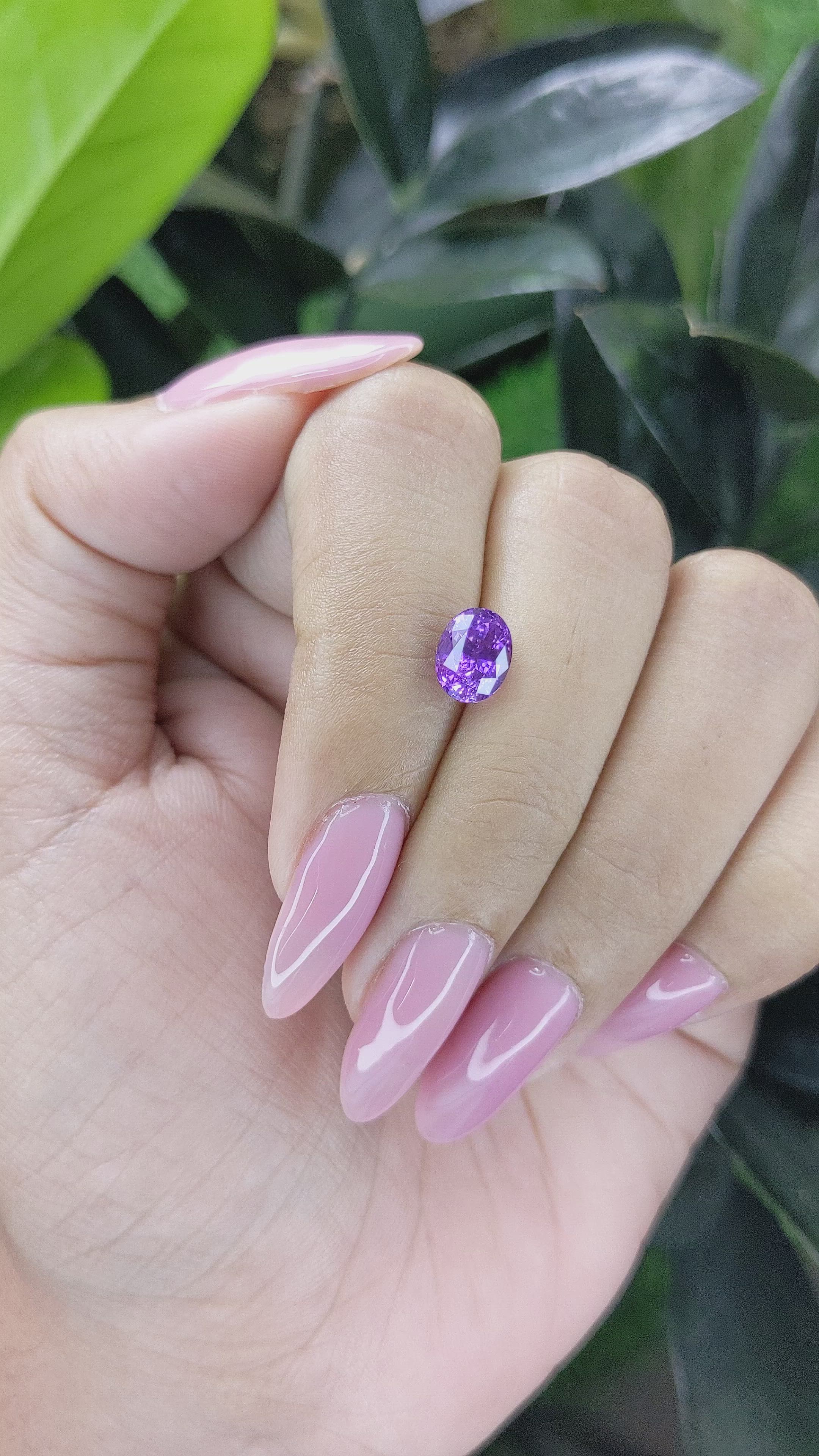1.83 Ct. Purple Sapphire from Tanzania Size Video