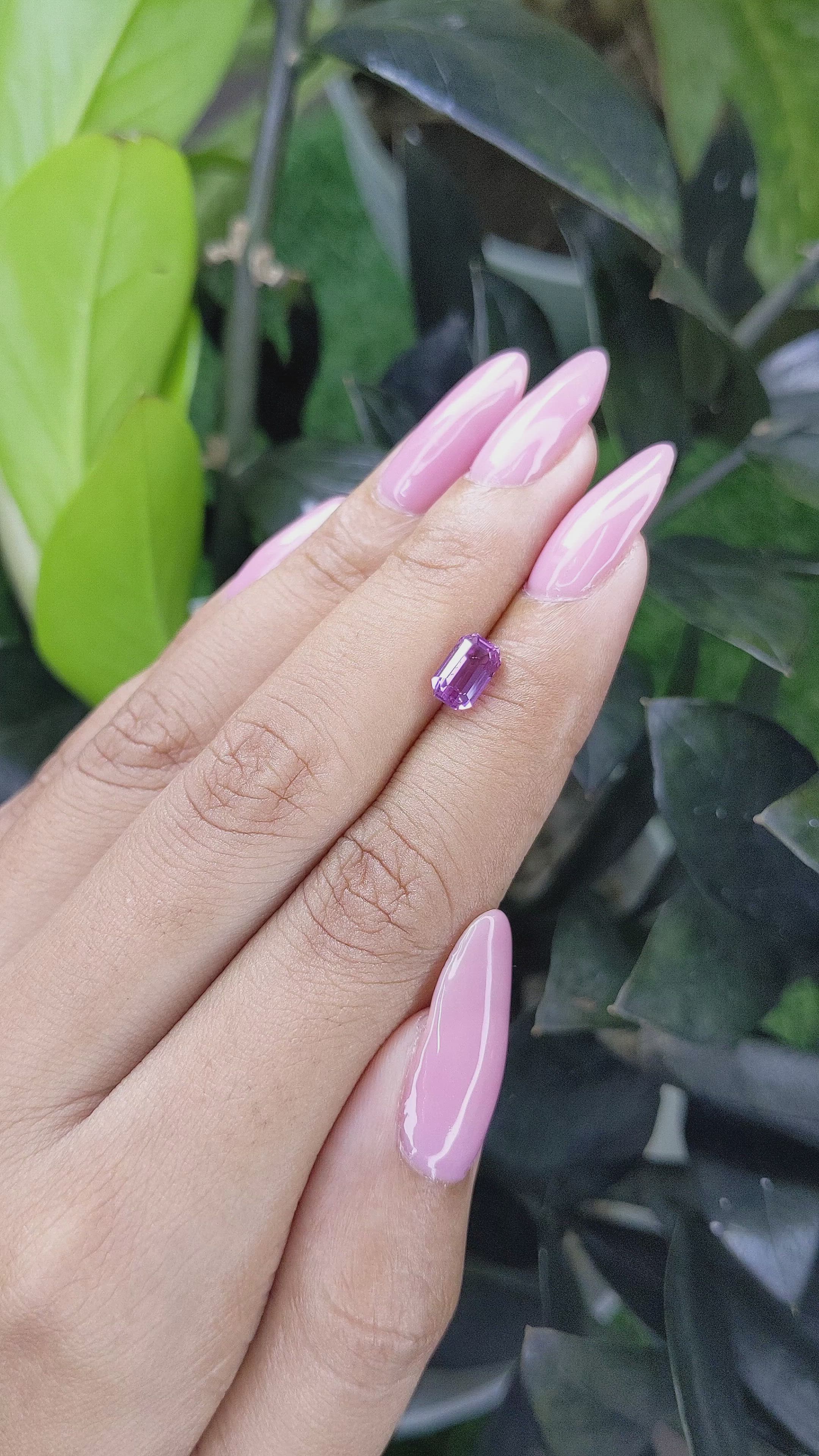 1.50 Ct. Purple Sapphire from Tanzania Size Video