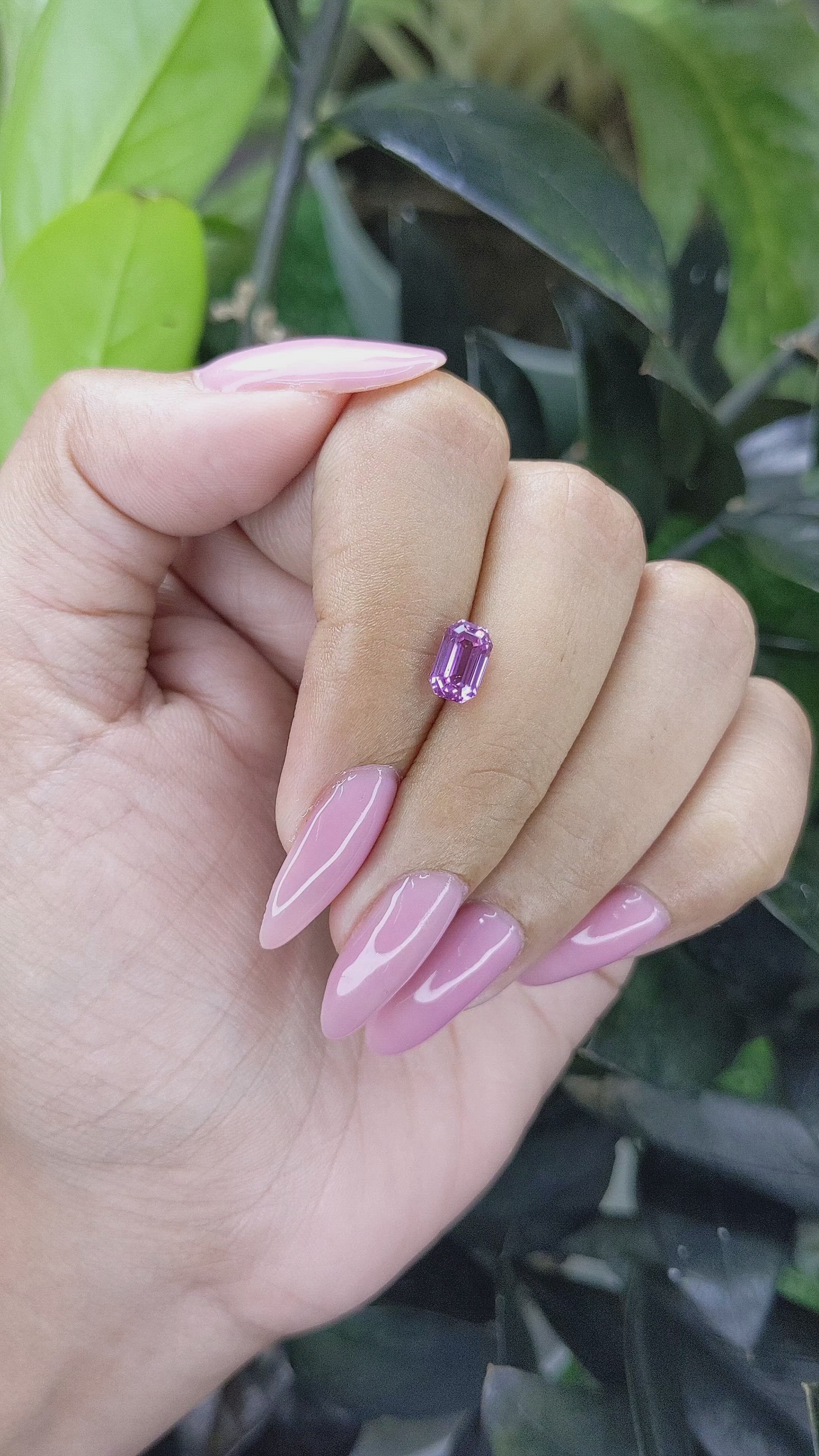 1.50 Ct. Purple Sapphire from Tanzania Size Video