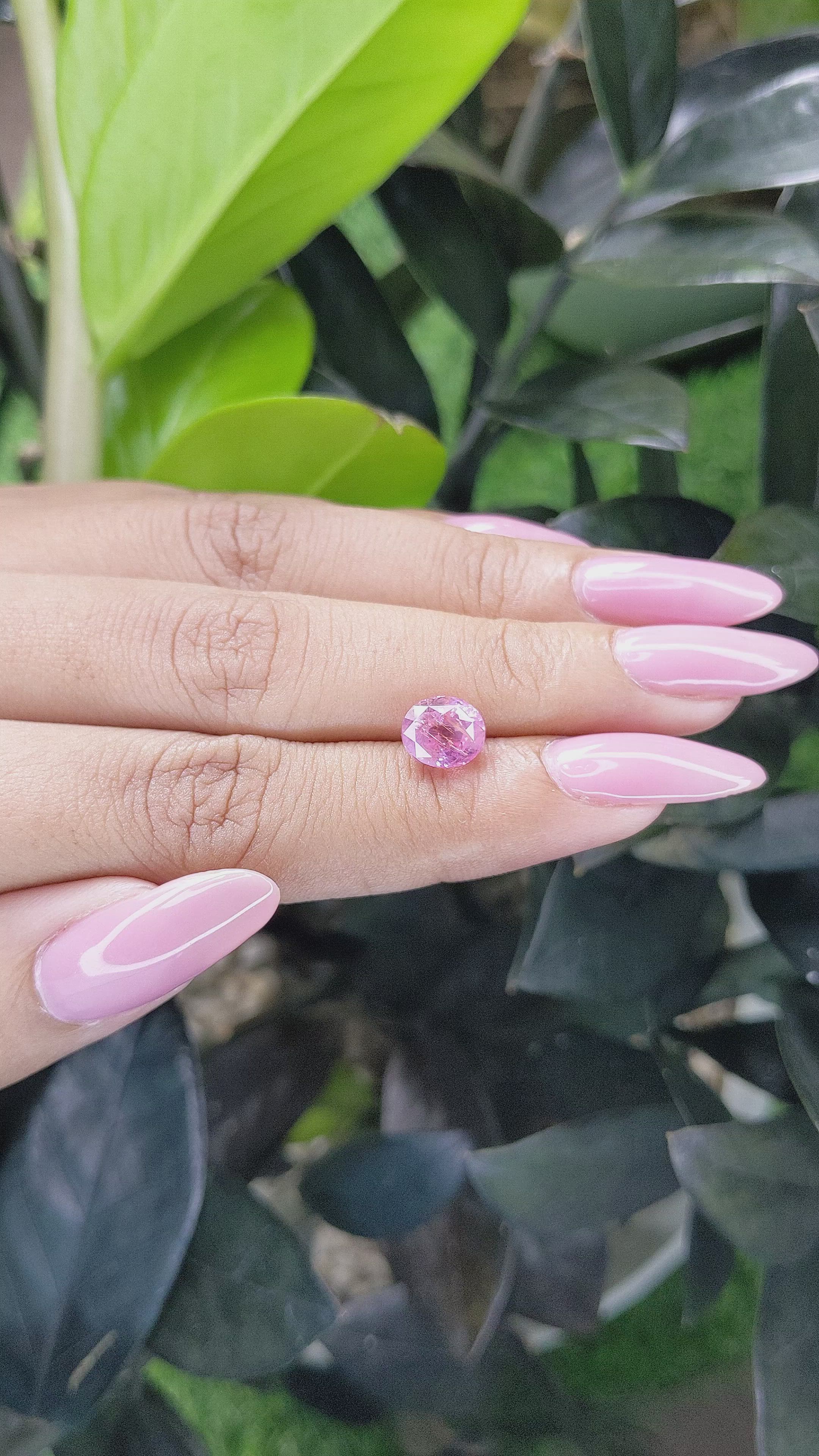 2.57 Ct. Pink Sapphire from Tanzania Size Video