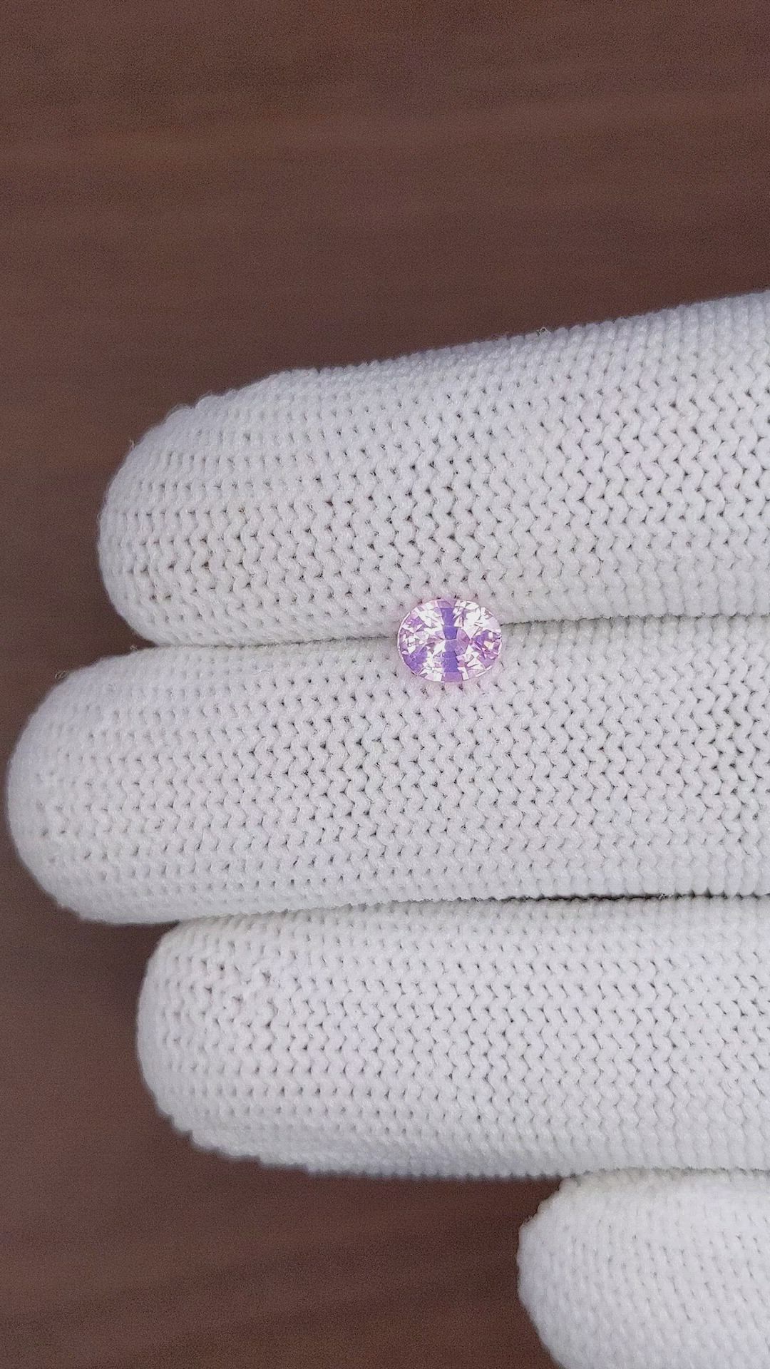 1.01 Ct. Purplish Pink Sapphire from Ceylon (Sri Lanka) Size Video