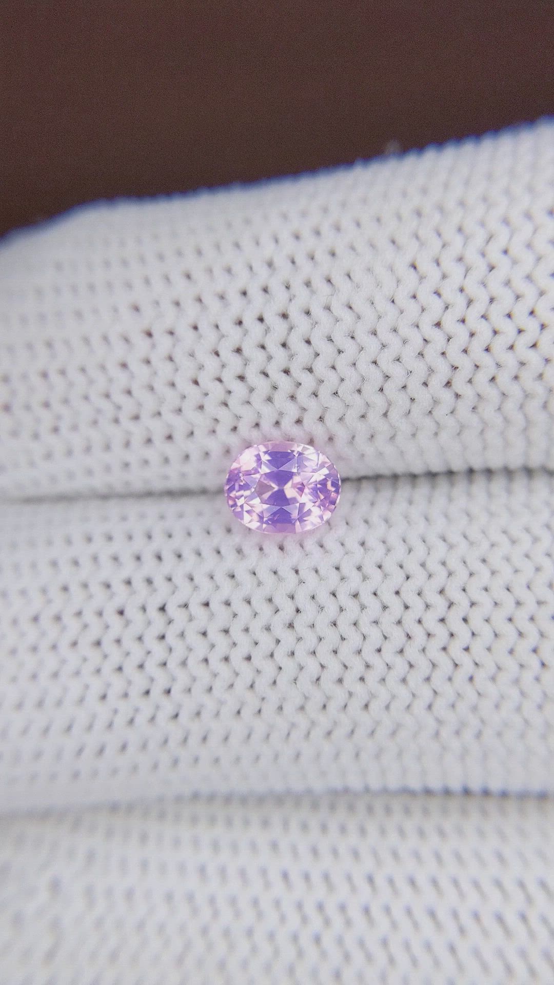 1.01 Ct. Purplish Pink Sapphire from Ceylon (Sri Lanka) Size Video