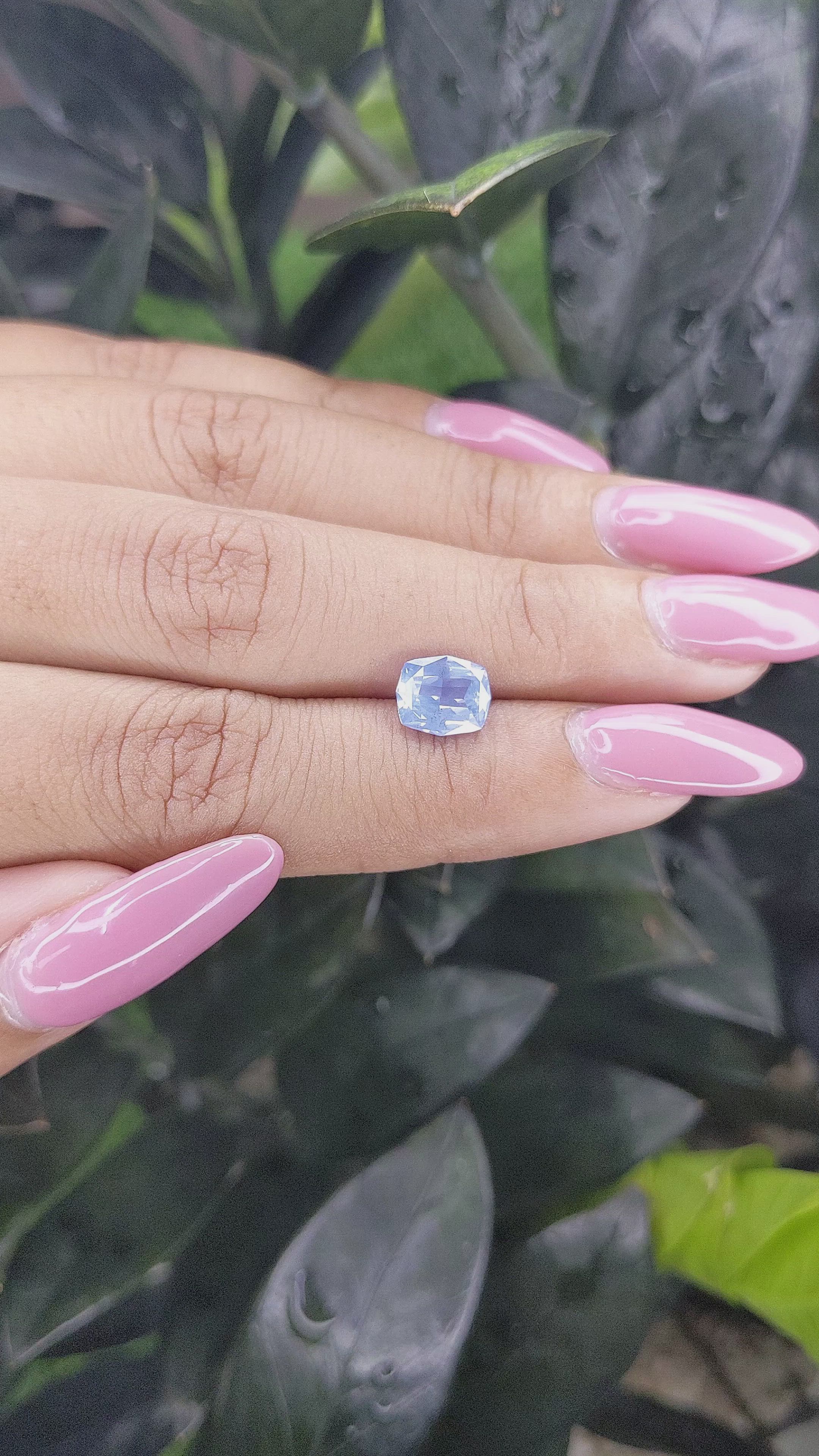 1.82 Ct. Blue Sapphire from Ceylon (Sri Lanka) Size Video