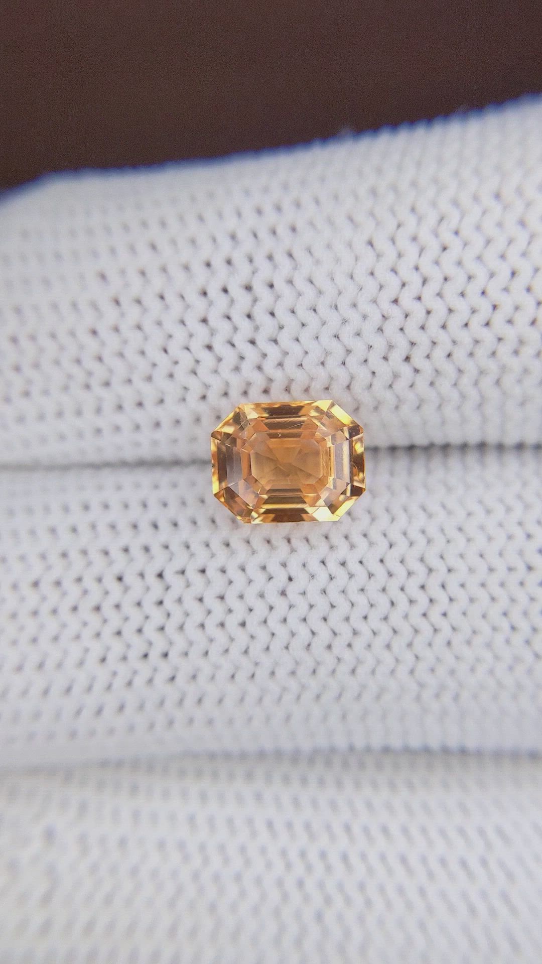 3.04 Ct. Peach Sapphire from Ceylon (Sri Lanka) Size Video