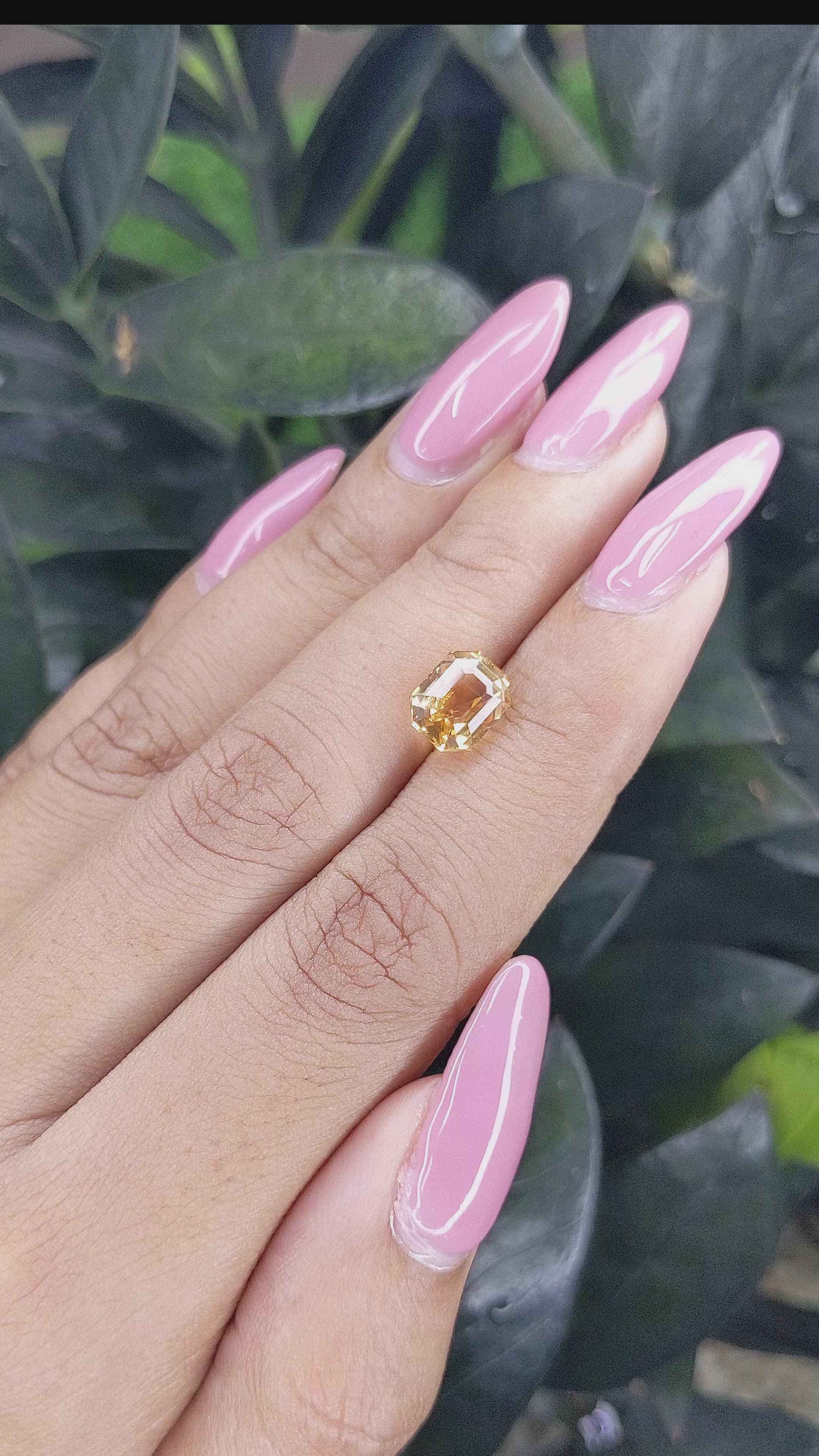 3.04 Ct. Peach Sapphire from Ceylon (Sri Lanka) Size Video