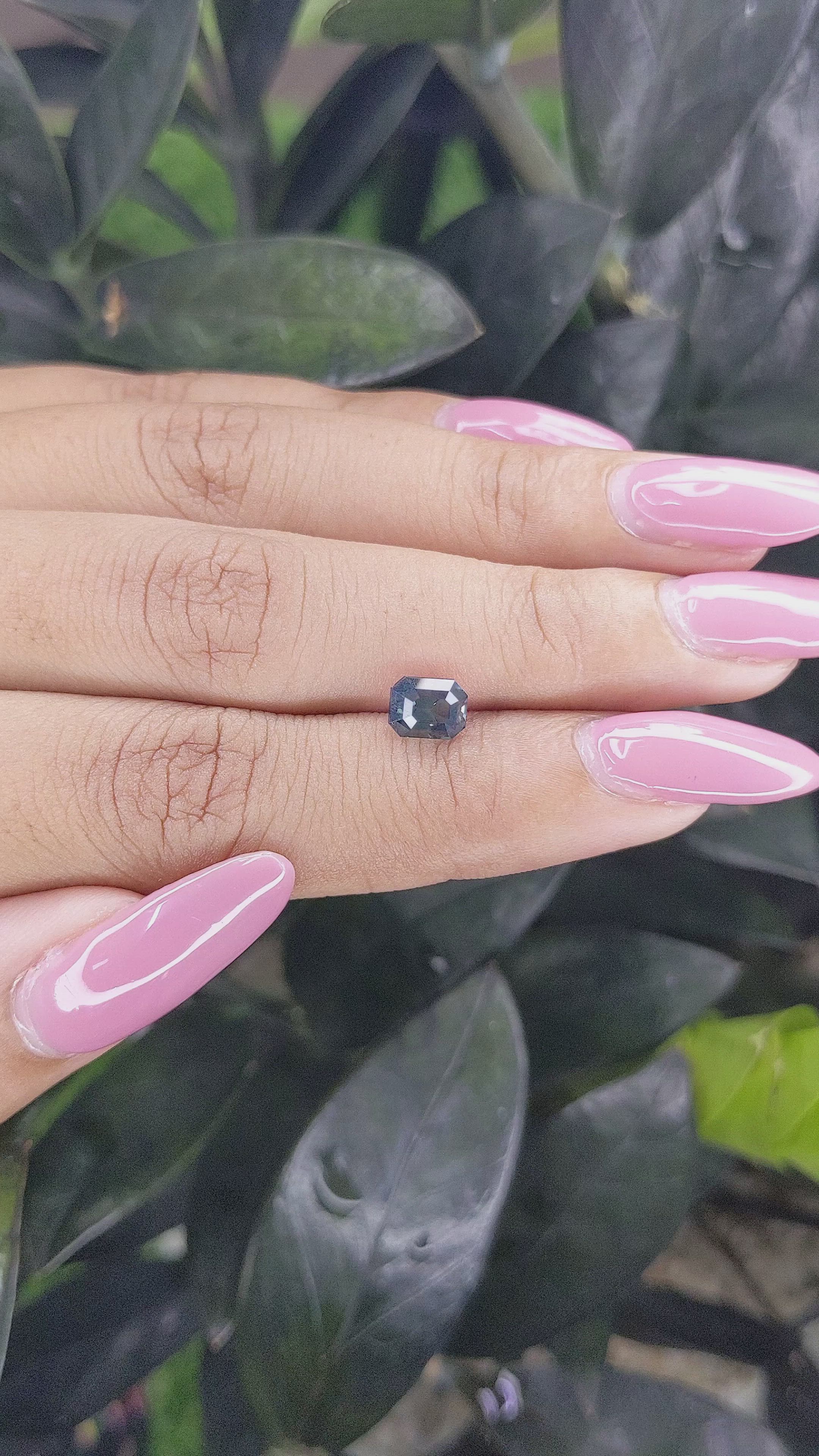 1.58 Ct. Greenish Blue Sapphire from Madagascar Size Video