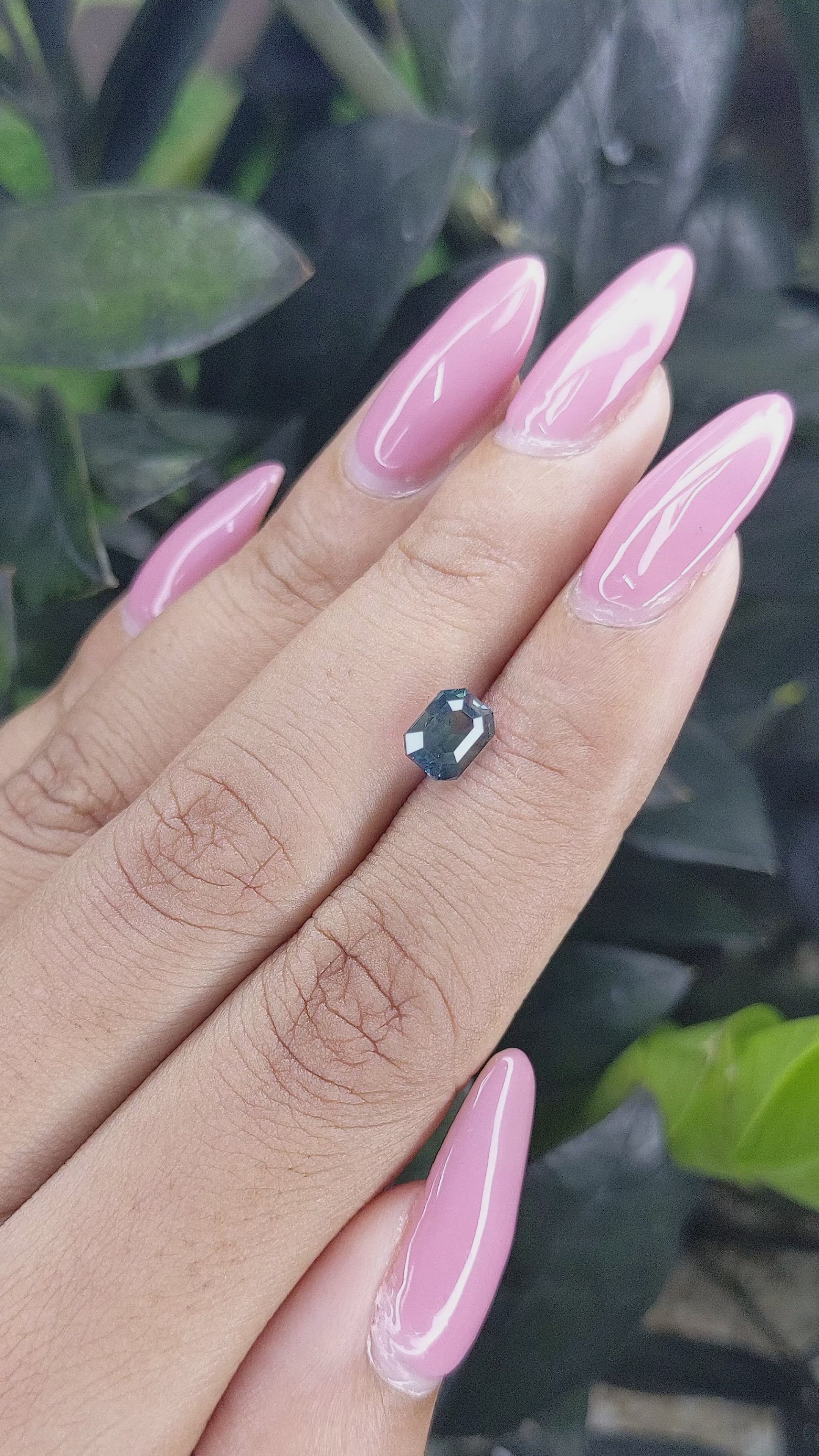 1.58 Ct. Greenish Blue Sapphire from Madagascar Size Video