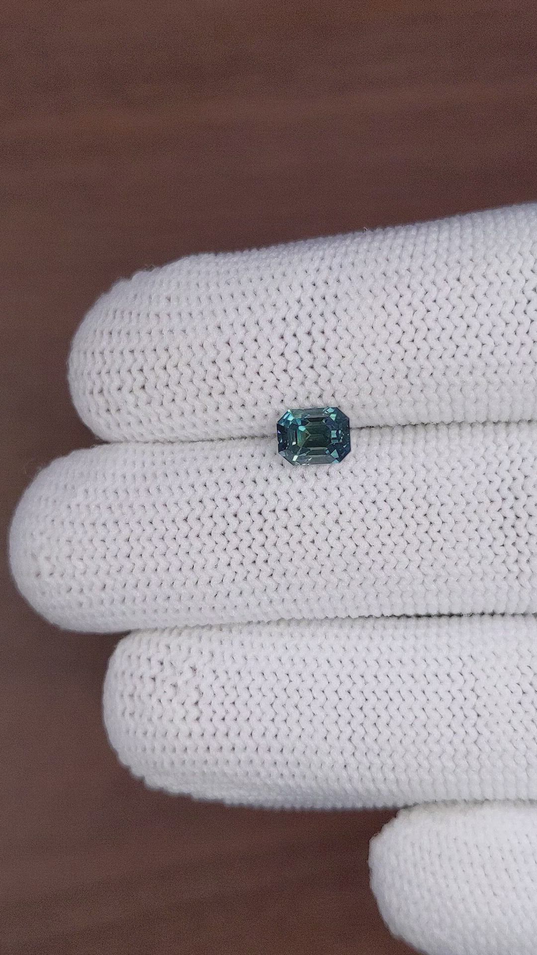 1.58 Ct. Greenish Blue Sapphire from Madagascar Size Video