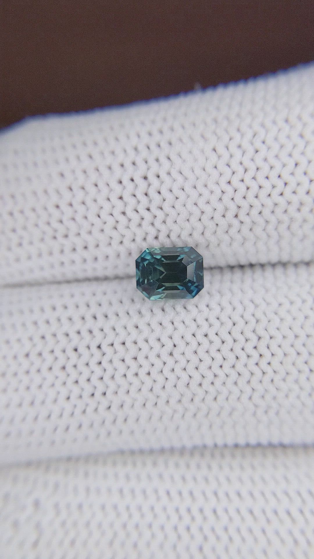 1.58 Ct. Greenish Blue Sapphire from Madagascar Size Video