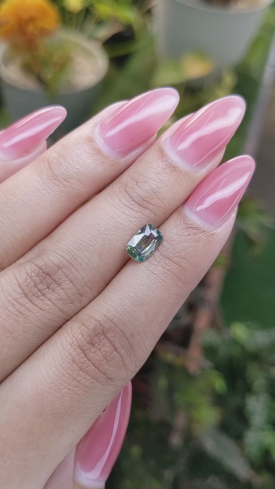 1.09 Ct. Yellowish Green Sapphire from Madagascar Size Video