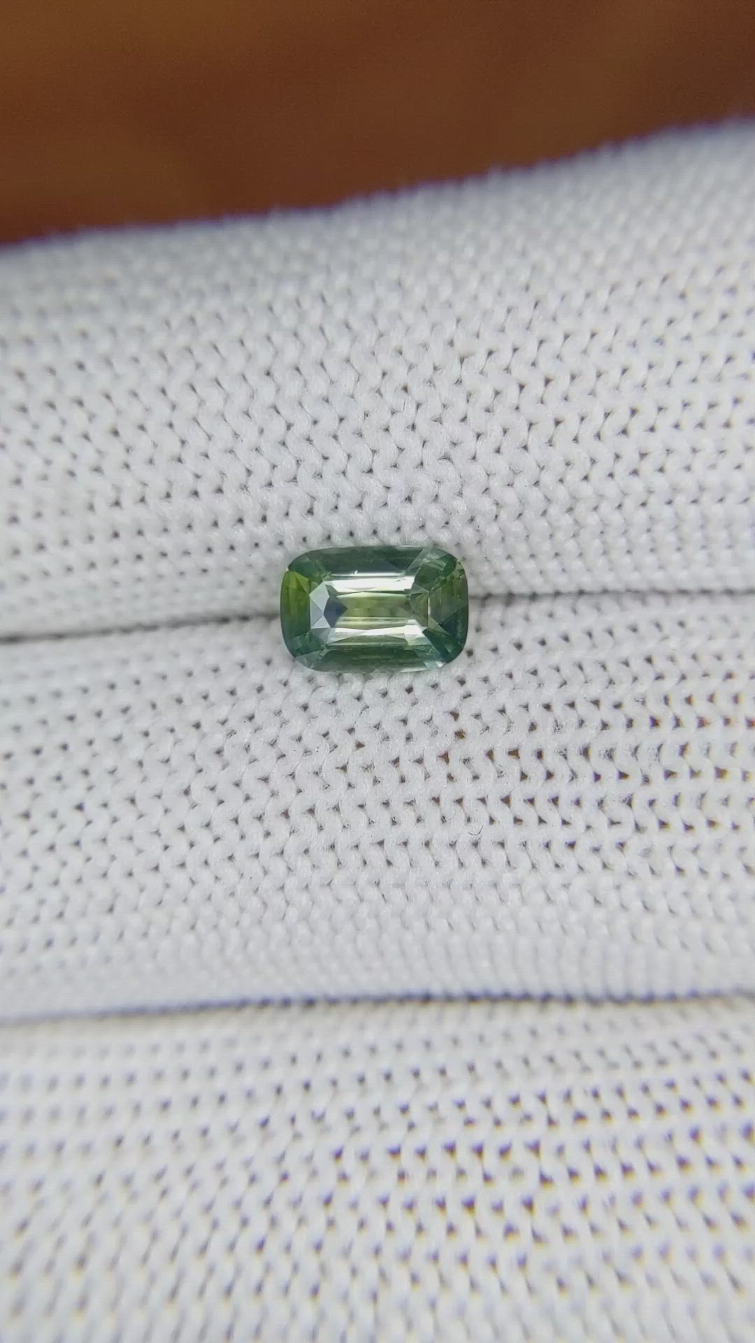1.09 Ct. Yellowish Green Sapphire from Madagascar Size Video