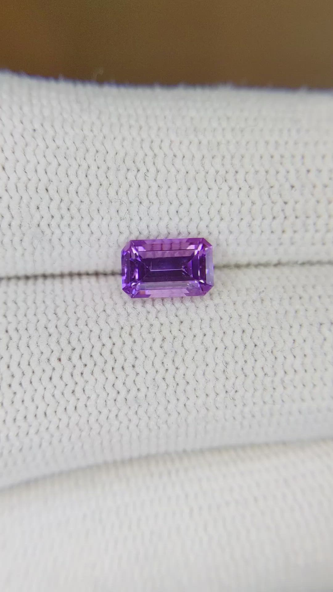 1.33 Ct. Purple Sapphire from Ceylon (Sri Lanka) Size Video
