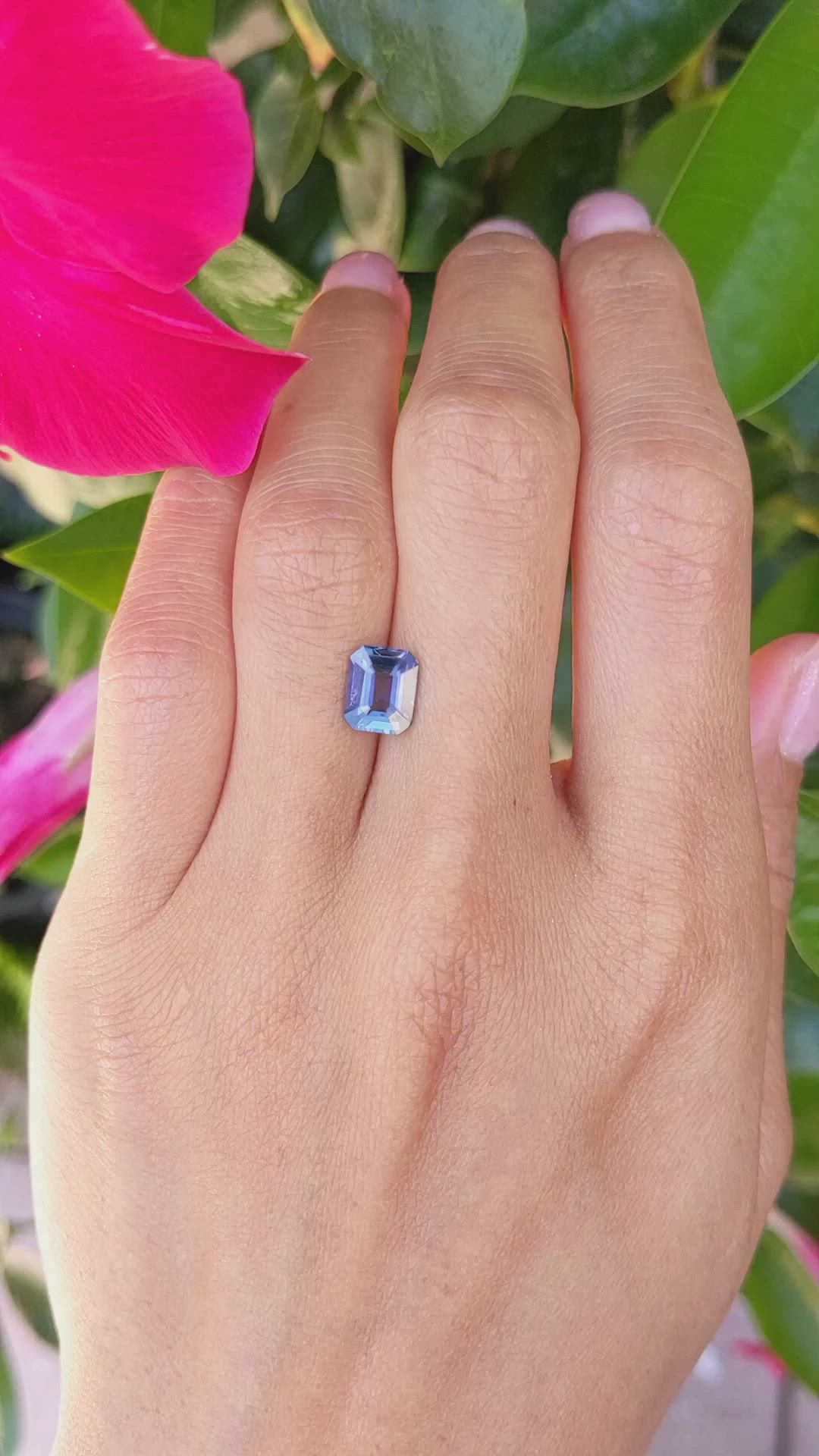 2.04 Ct. Purple Sapphire from Ceylon (Sri Lanka) Size Video