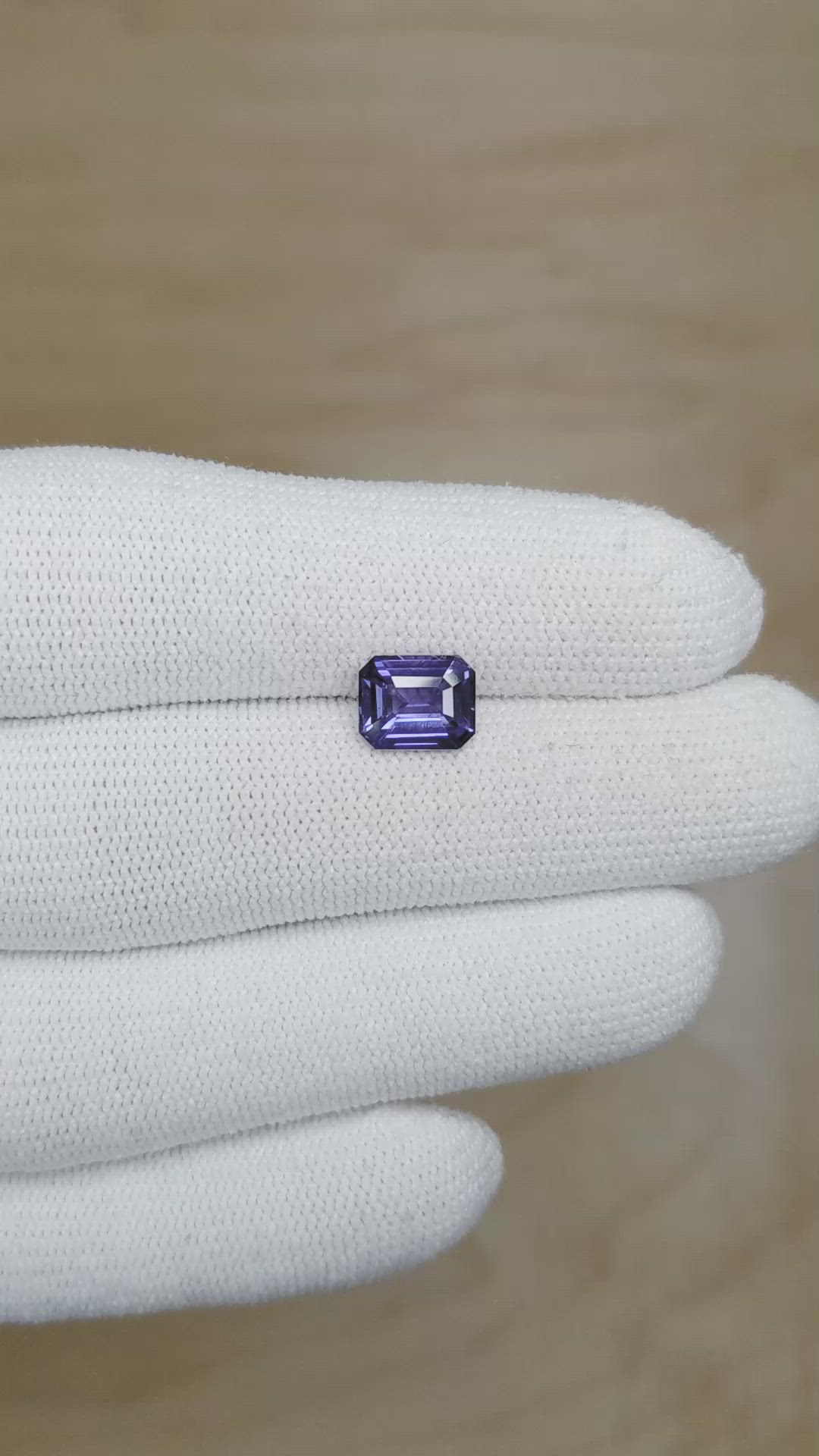 2.04 Ct. Purple Sapphire from Ceylon (Sri Lanka) Size Video