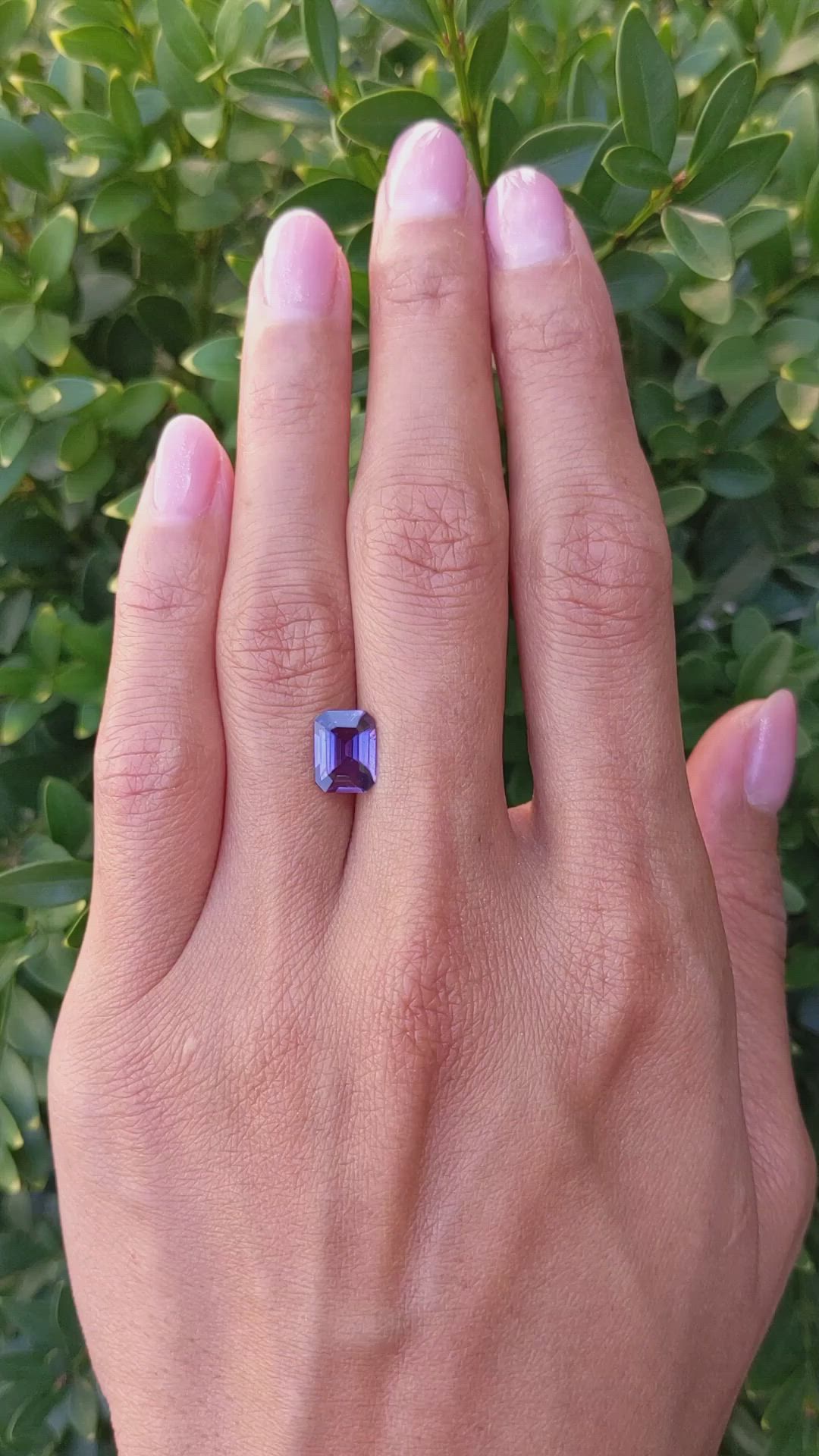 2.02 Ct. Purple Sapphire from Ceylon (Sri Lanka) Size Video