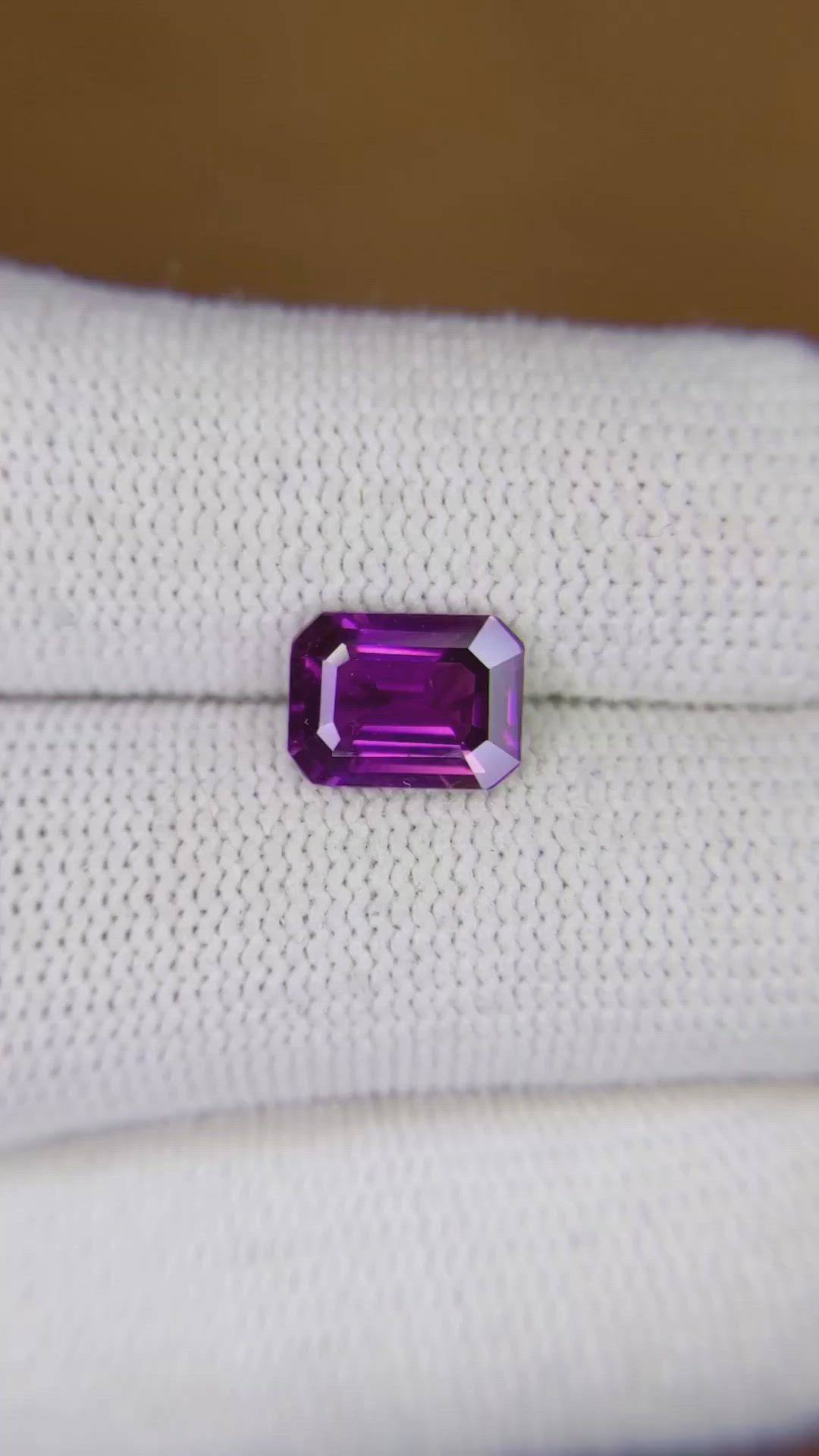 2.02 Ct. Purple Sapphire from Ceylon (Sri Lanka) Size Video