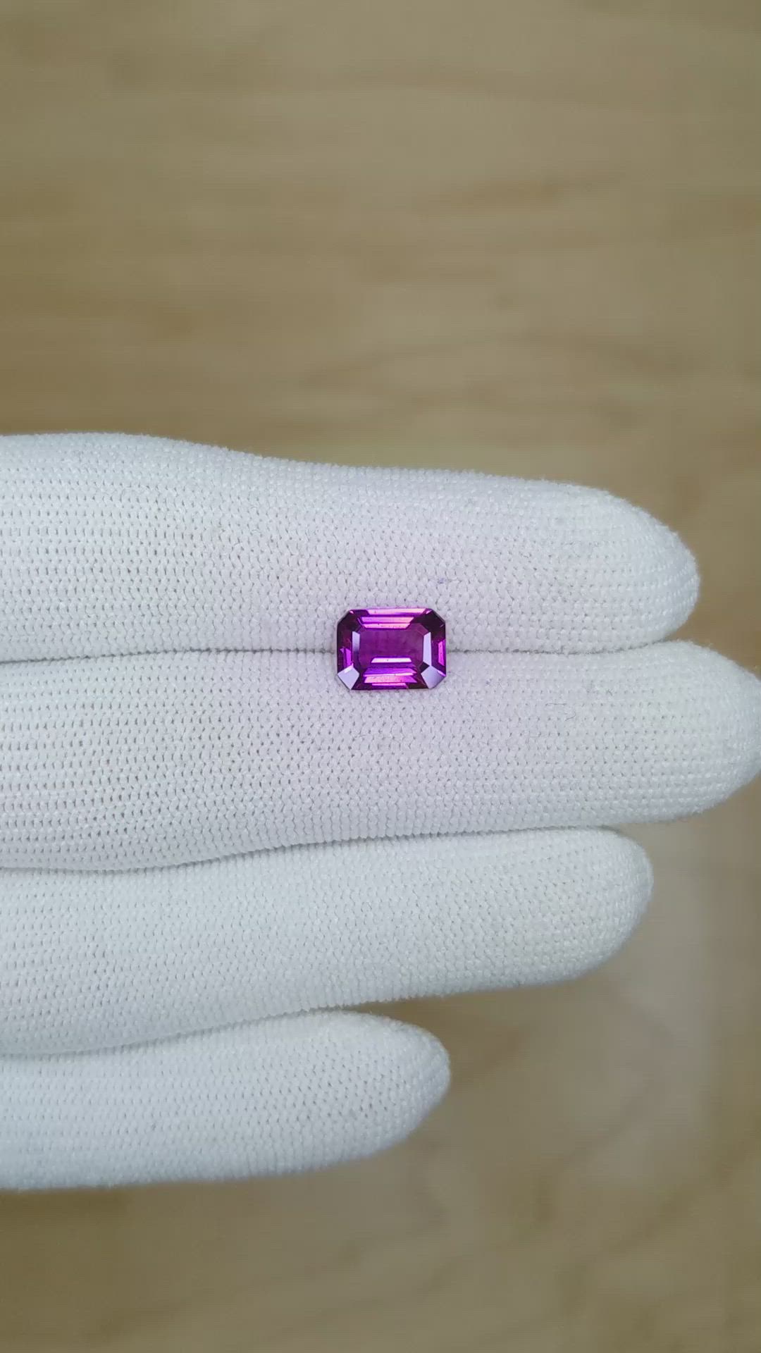 2.02 Ct. Purple Sapphire from Ceylon (Sri Lanka) Size Video
