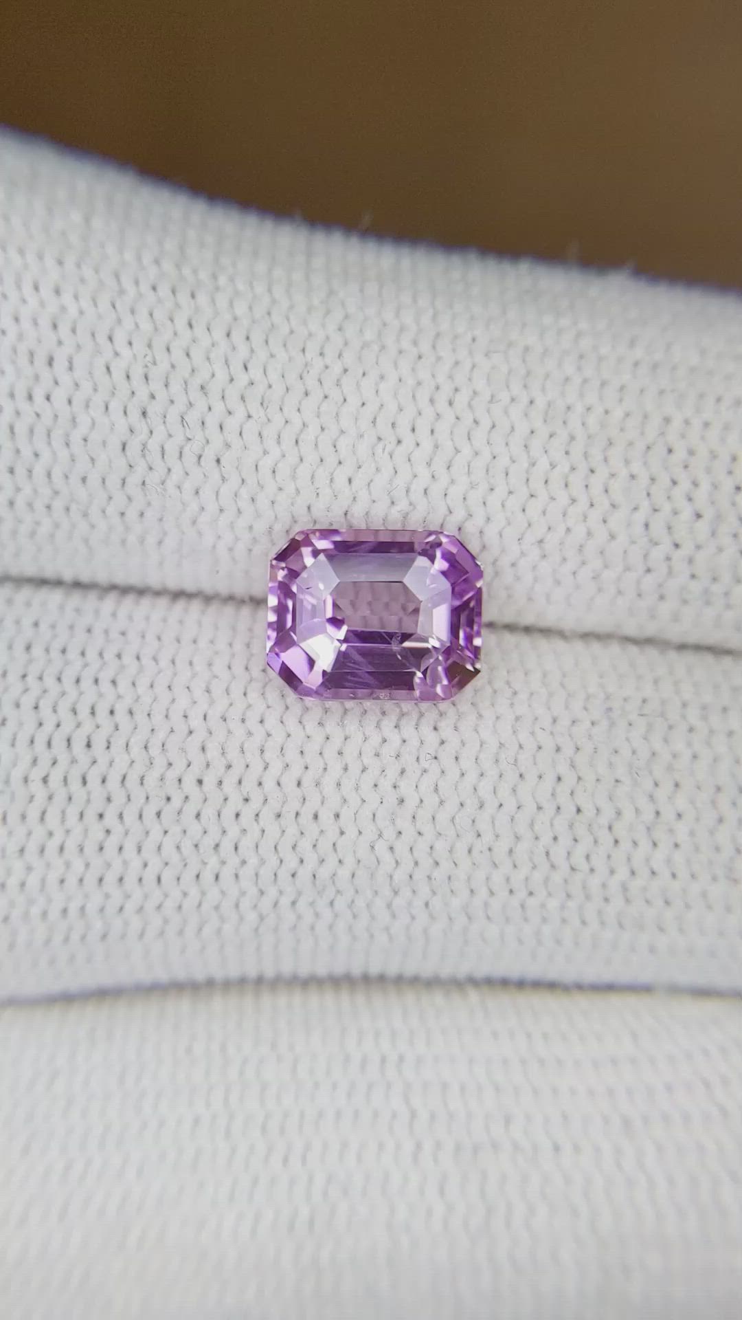 3.22 Ct. Purple Sapphire from Ceylon (Sri Lanka) Size Video