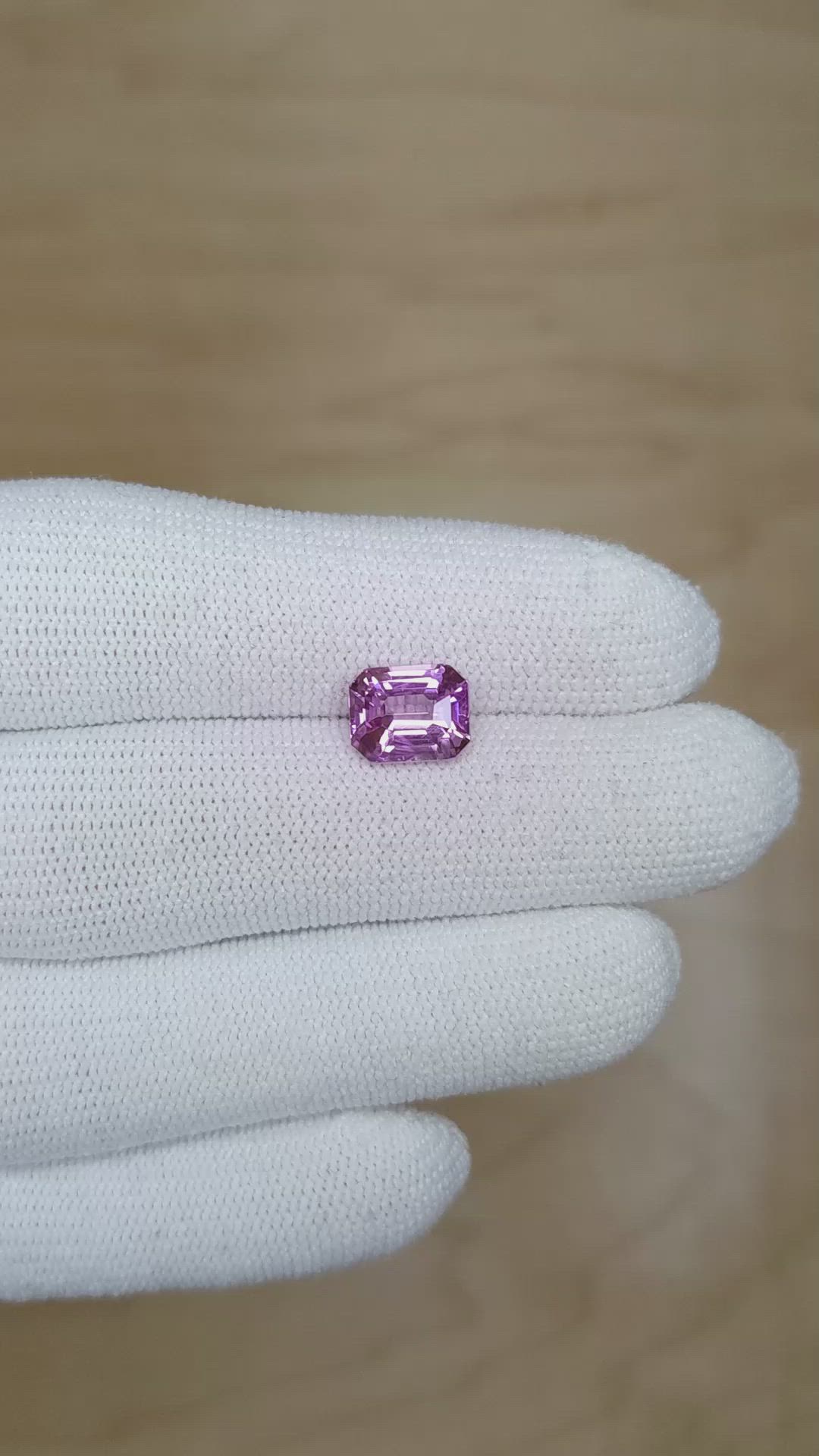 3.22 Ct. Purple Sapphire from Ceylon (Sri Lanka) Size Video