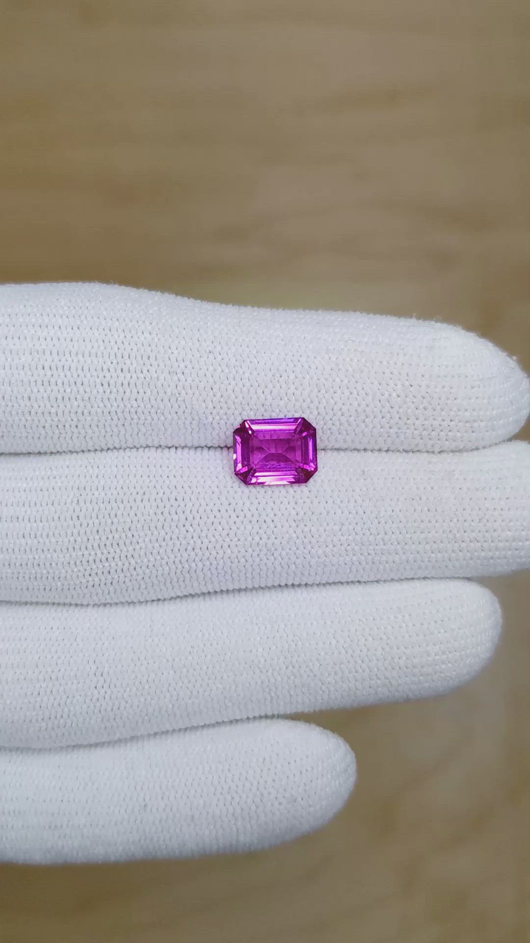 2.50 Ct. Purple Sapphire from Ceylon (Sri Lanka) Size Video