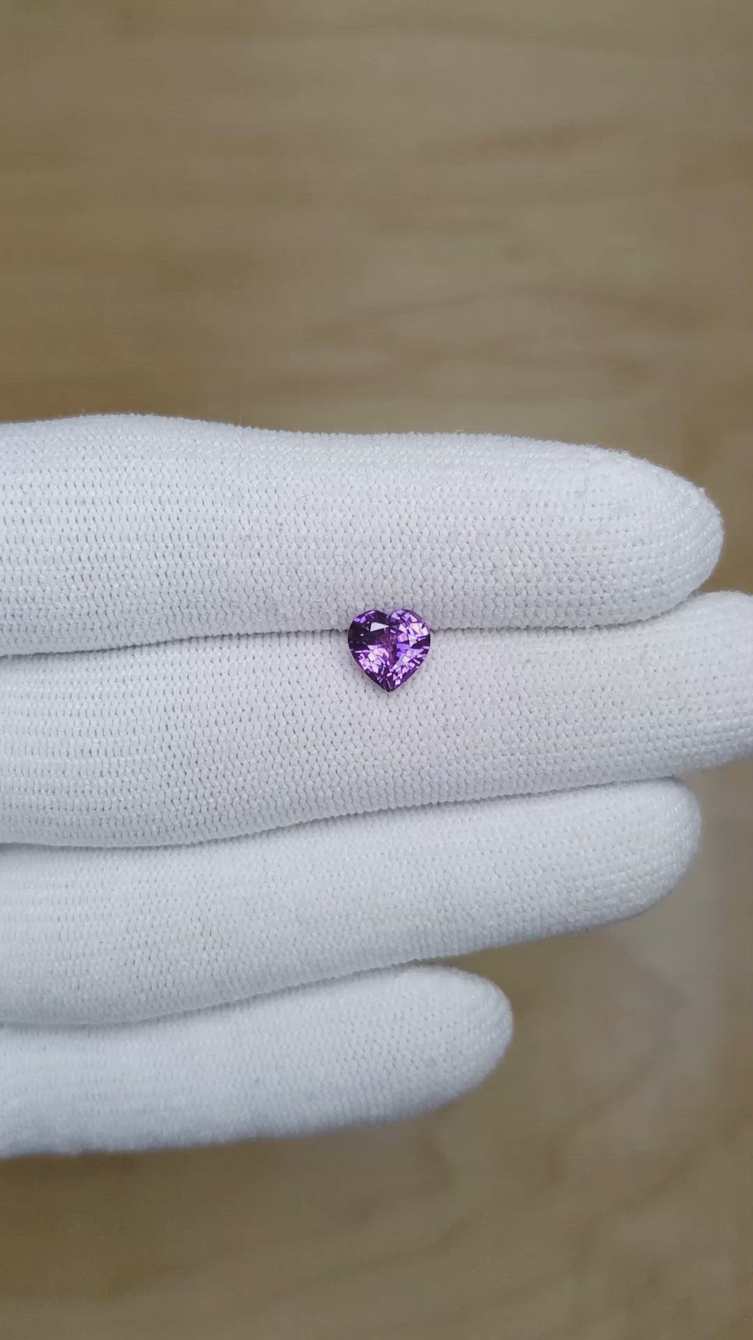 1.46 Ct. Purple Sapphire from Ceylon (Sri Lanka) Size Video