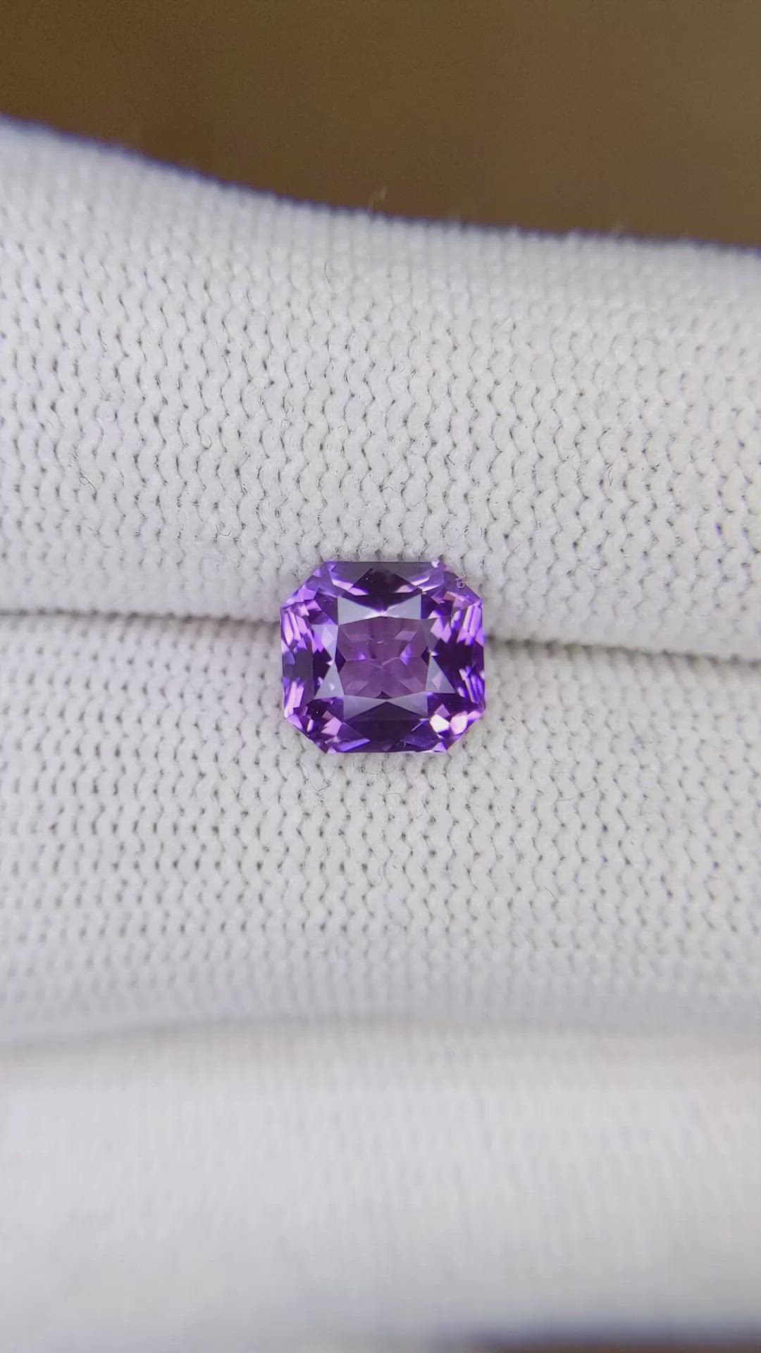 2.51 Ct. Purple Sapphire from Ceylon (Sri Lanka) Size Video