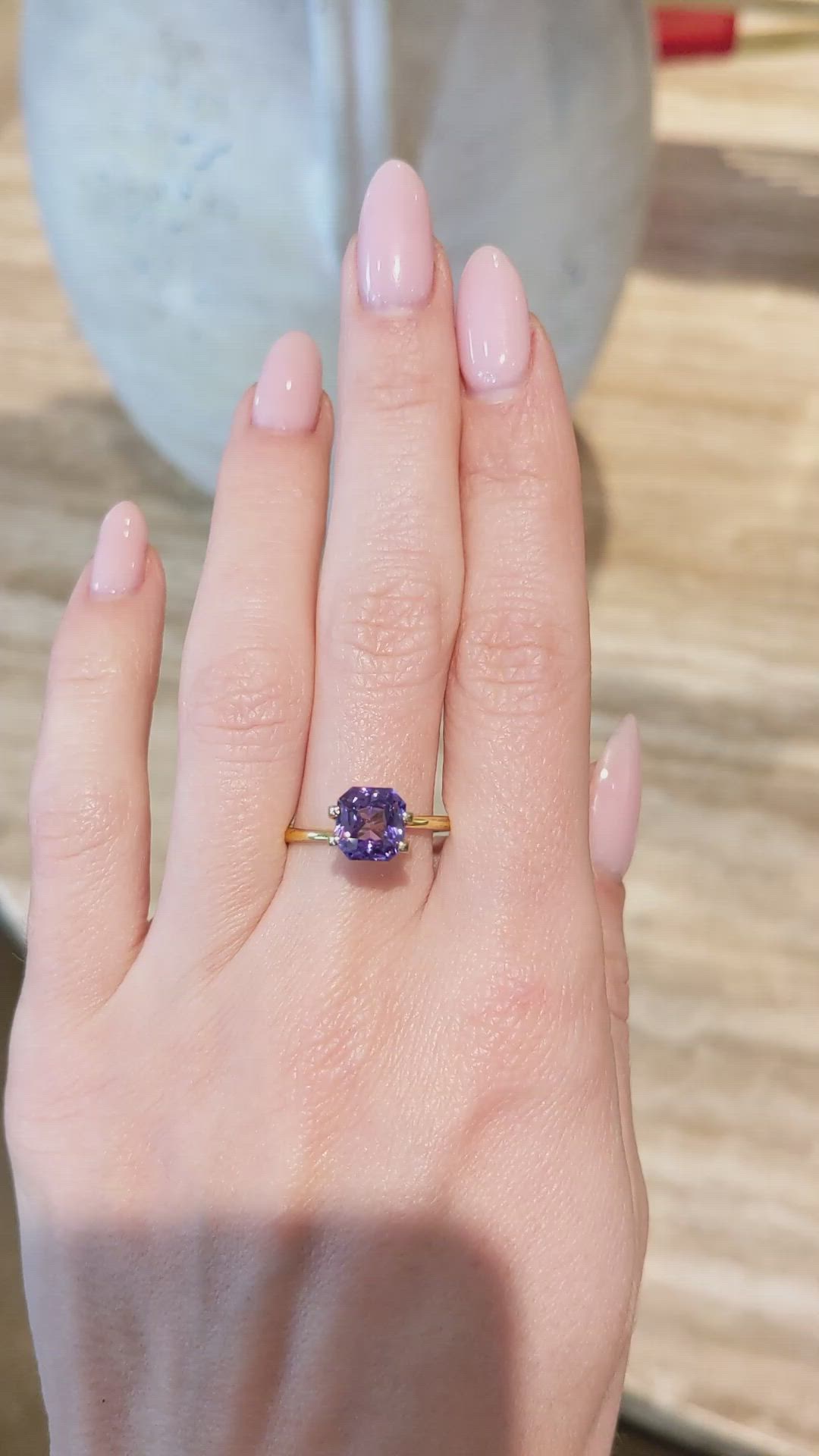 2.51 Ct. Purple Sapphire from Ceylon (Sri Lanka) Size Video