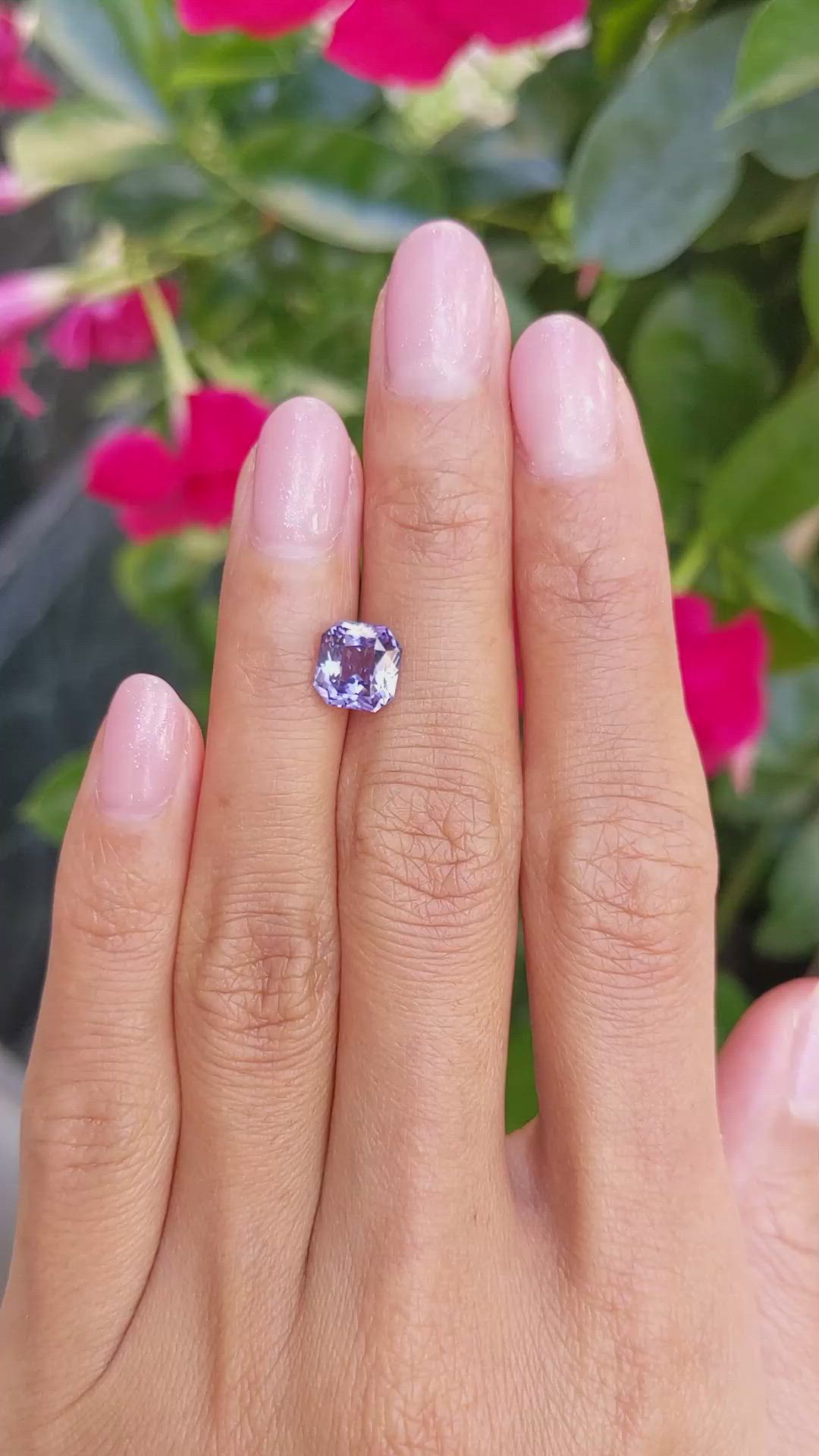 2.51 Ct. Purple Sapphire from Ceylon (Sri Lanka) Size Video