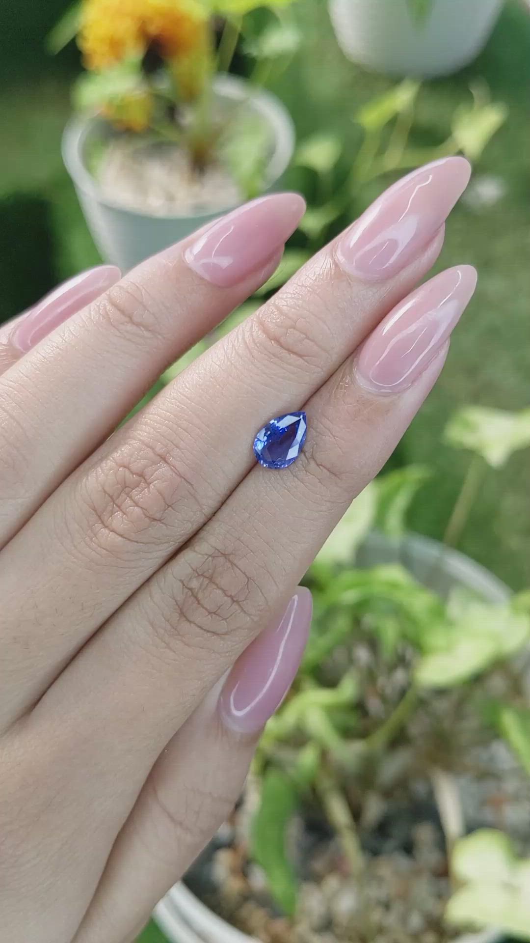 1.26 Ct. Blue Sapphire from Ceylon (Sri Lanka) Size Video
