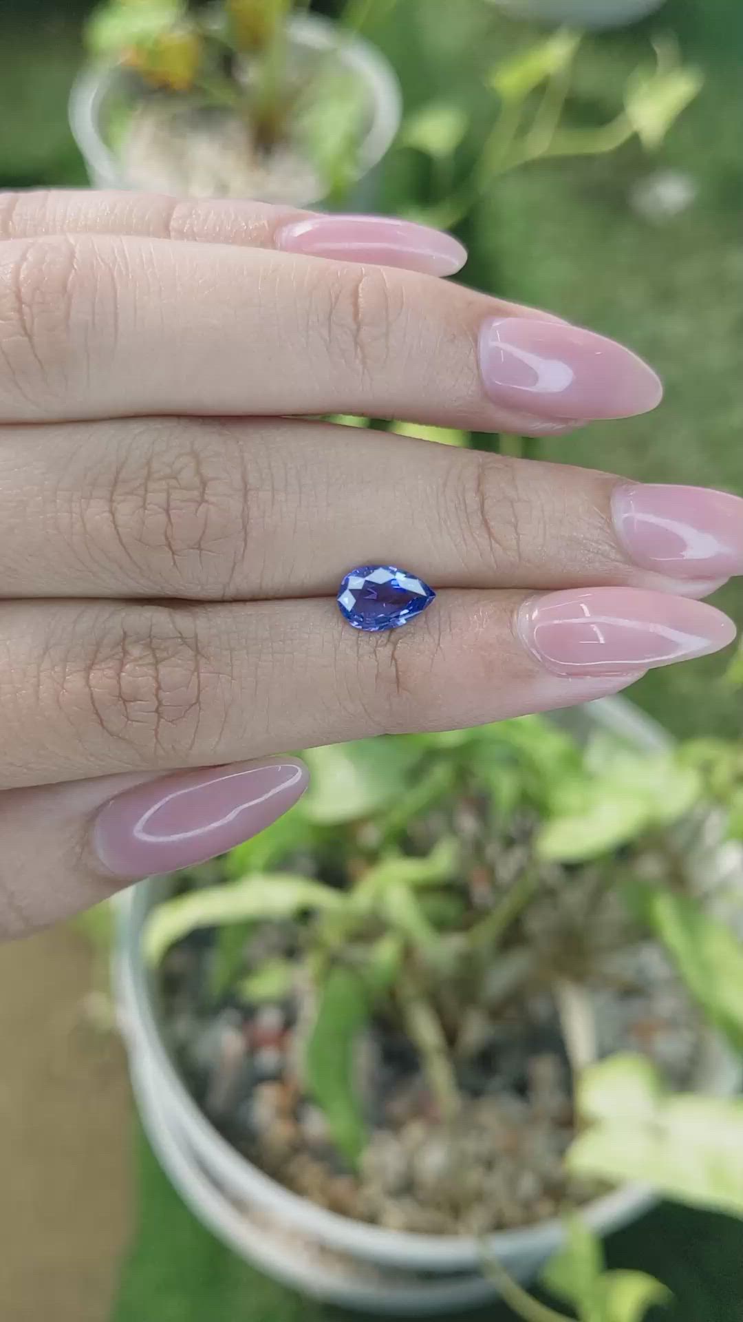 1.26 Ct. Blue Sapphire from Ceylon (Sri Lanka) Size Video