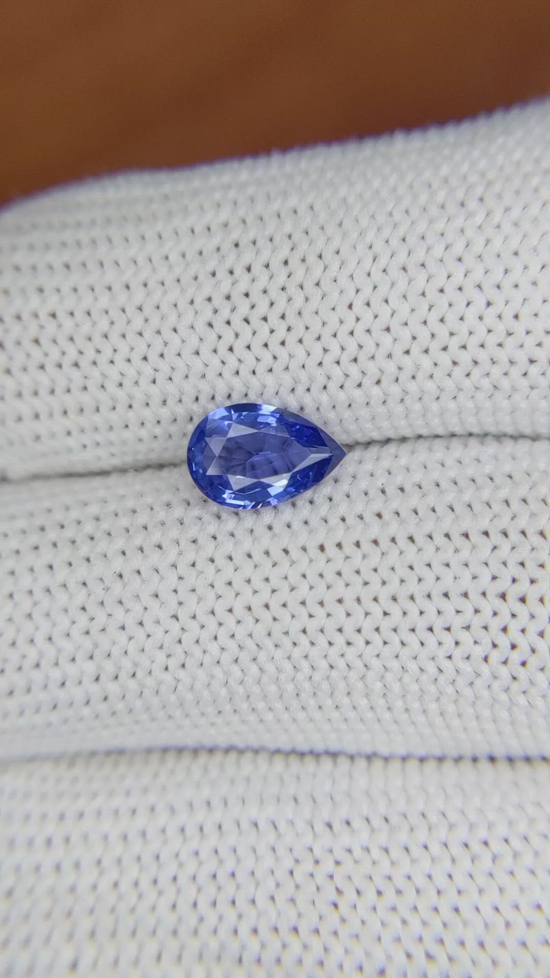 1.26 Ct. Blue Sapphire from Ceylon (Sri Lanka) Size Video