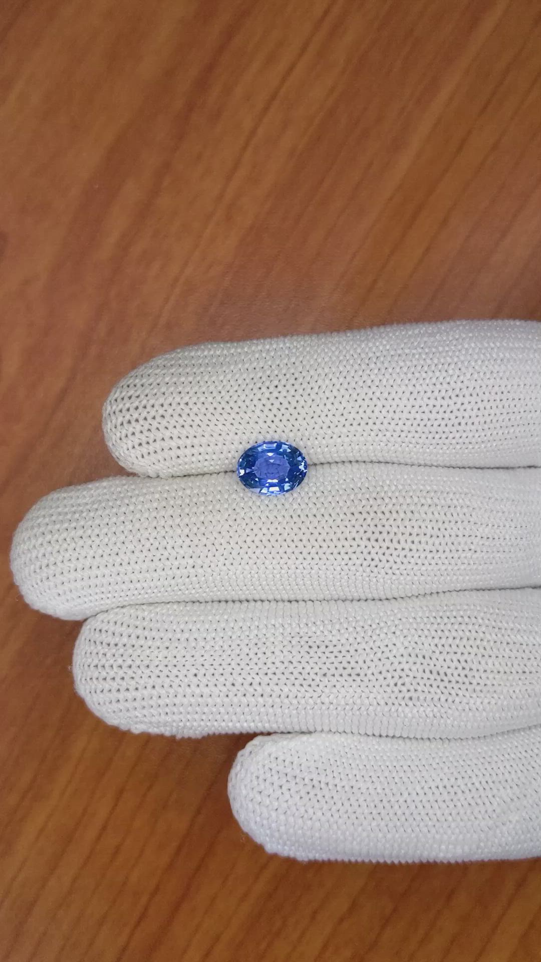 1.97 Ct. Blue Sapphire from Ceylon (Sri Lanka) Size Video