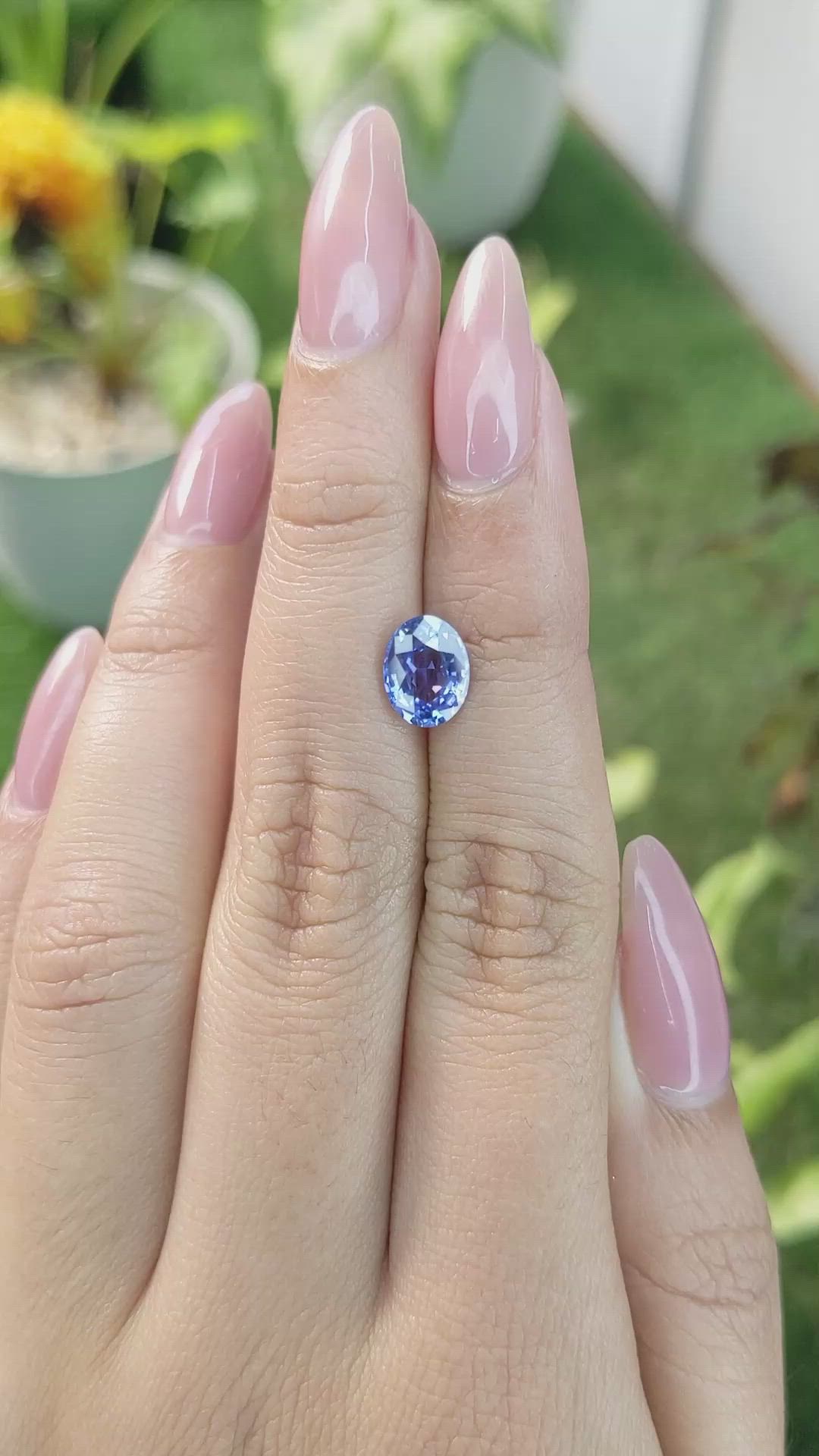 1.97 Ct. Blue Sapphire from Ceylon (Sri Lanka) Size Video