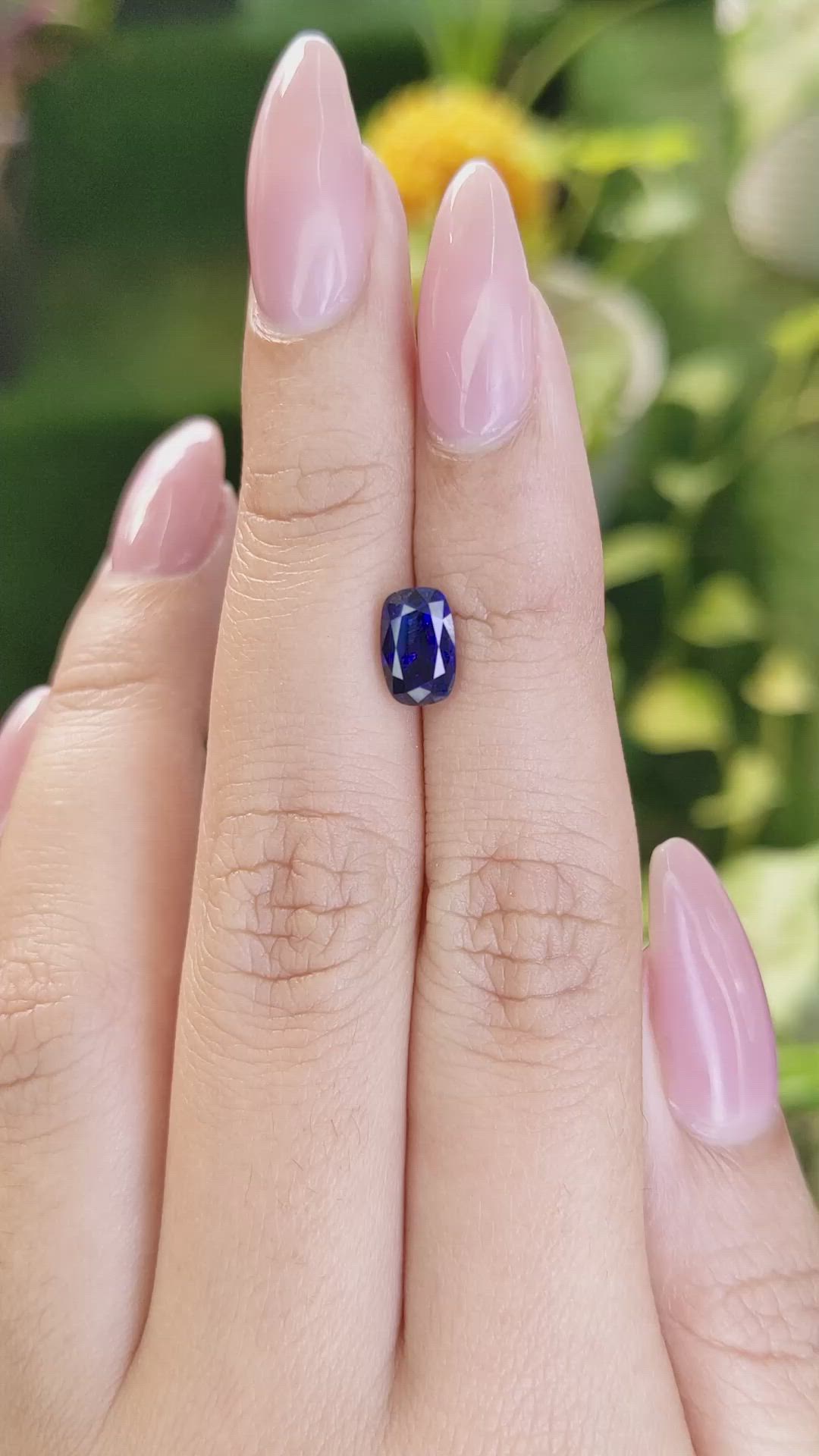 2.15 Ct. Blue Sapphire from Ceylon (Sri Lanka) Size Video